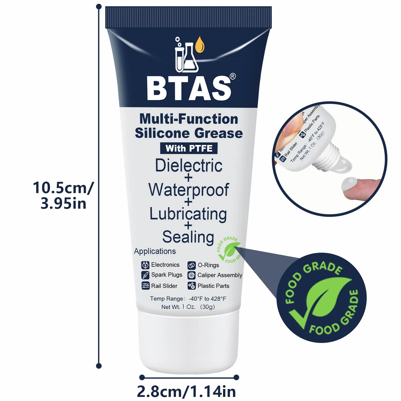 Dielectric Silicone Grease for Automotive Electrical Connectors Battery Terminal Corrosion Protection PTFE Food Grade 1 oz