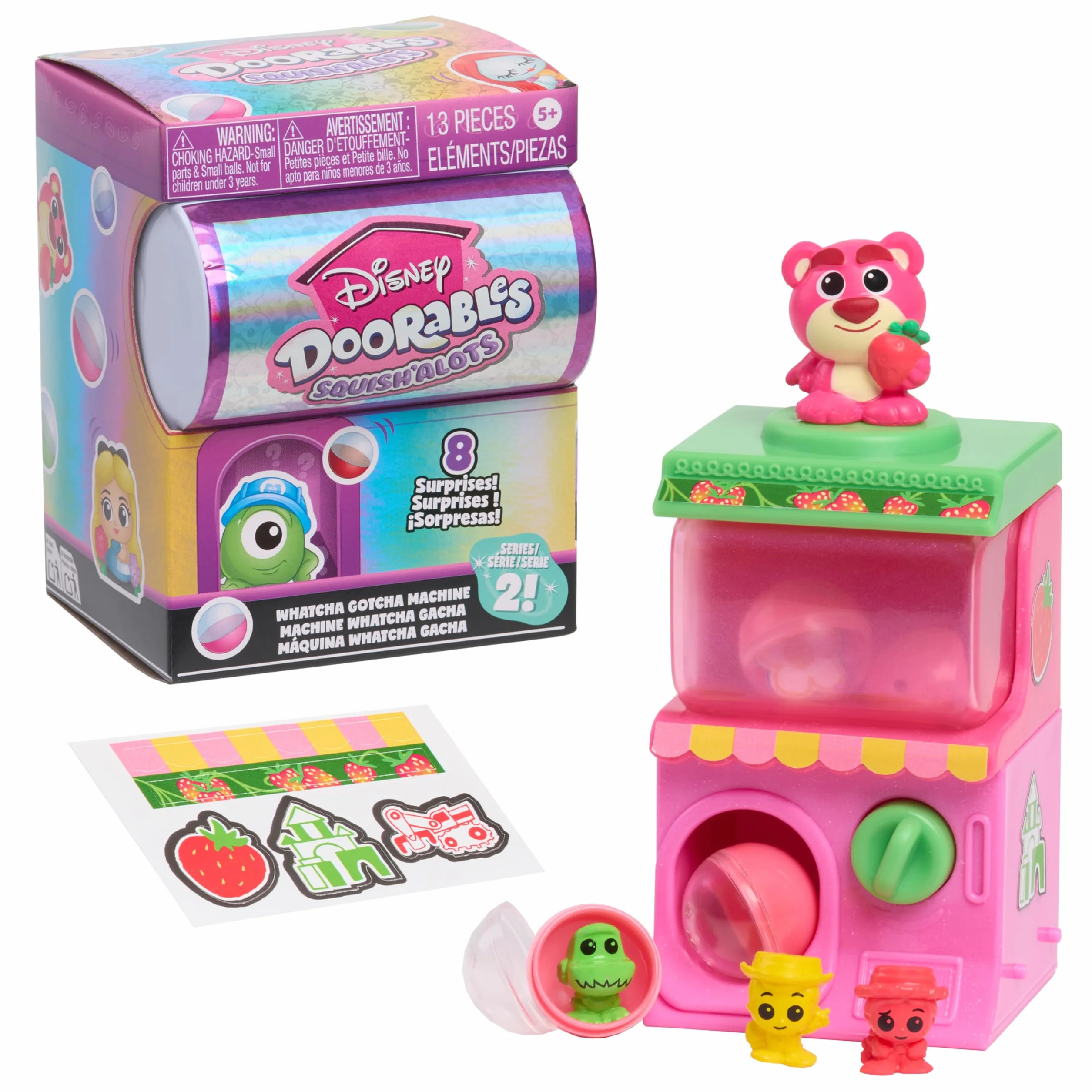 Disney Doorables Whatcha Gotcha, 8-częściowy, 4 figurki kolekcjonerskie, zabawki dla dzieci od 5 lat od Just Play