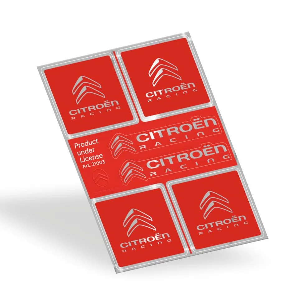 Citroen Racing Oficjalne Naklejki 6 Logo Czerwony 4R