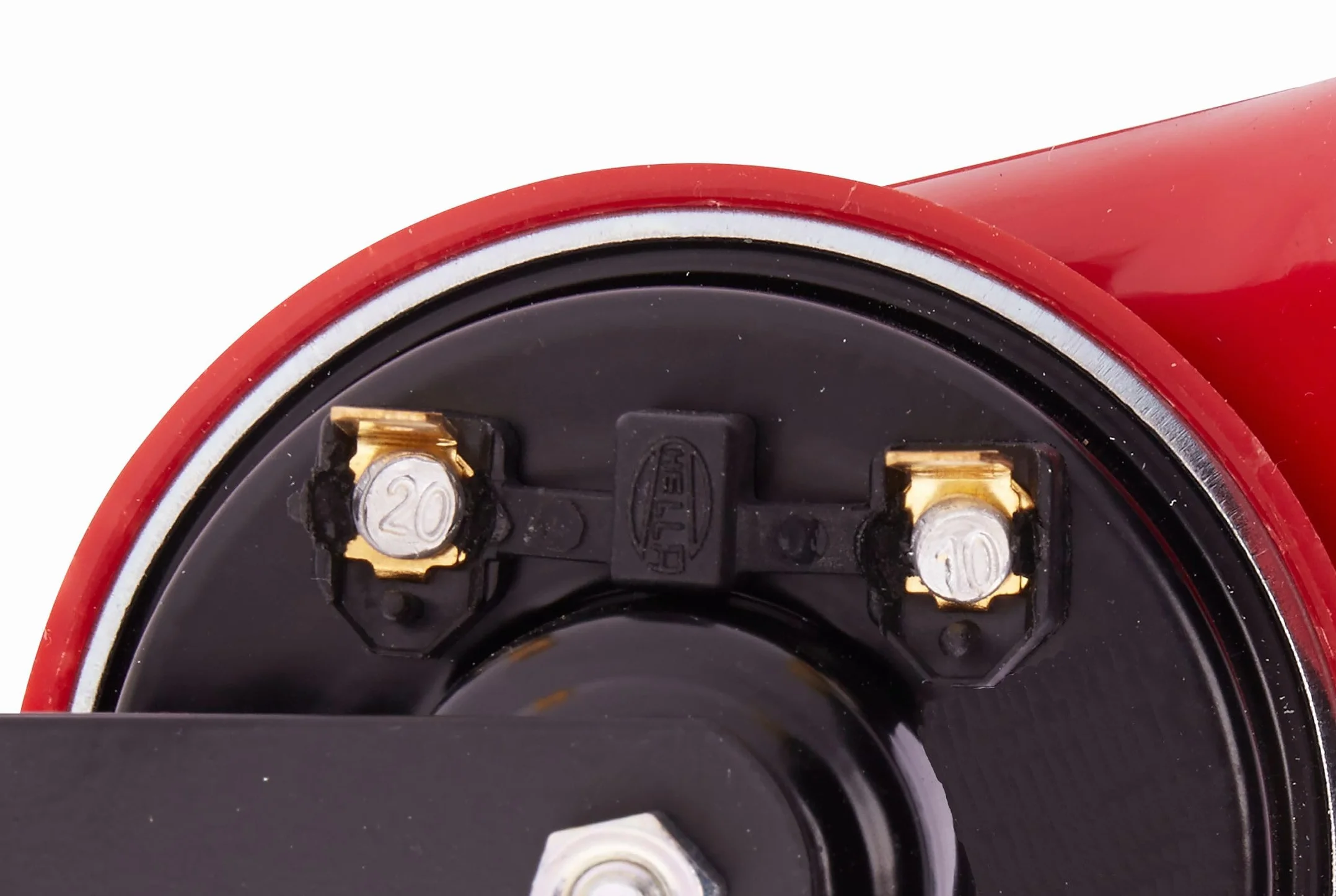 HELLA Fanfara TE24 SET 12V 110dB 400-500Hz Sygnał niski/wysoki ECE czerwony czarny 3FH 007 424-811
