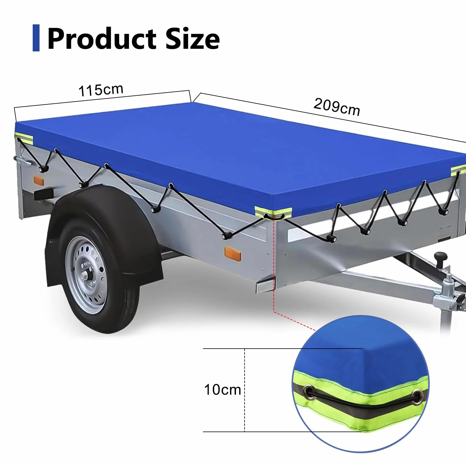 Plandeka do przyczepy 220x120 cm PCW 420D 750 kg