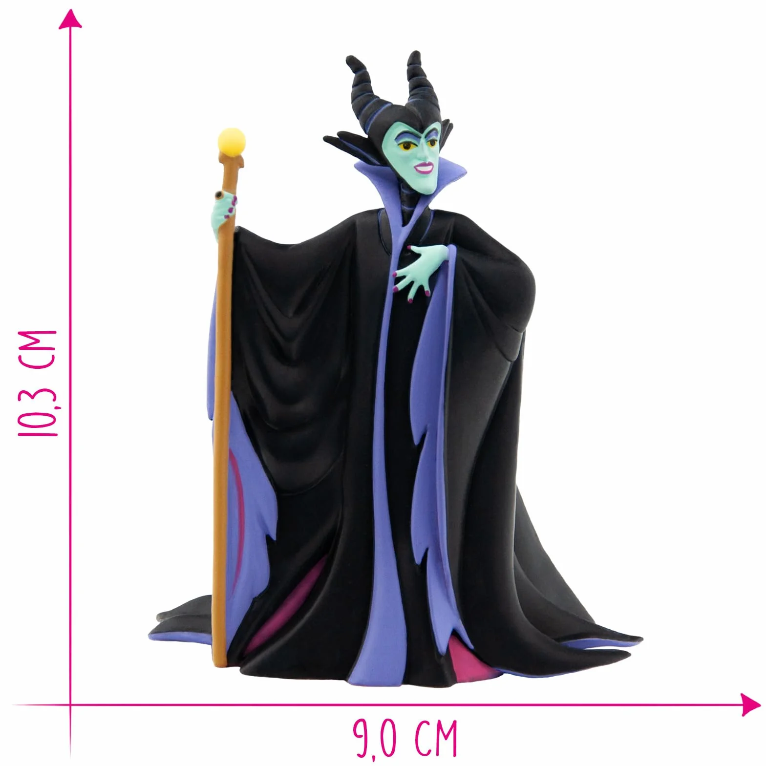 Bullyland 12556 - Figurka Maleficent, zła wróżka ze Śpiącej królewny Walta Disneya, ok. 10,3 cm, szczegółowa, idealna jako mały prezent dla dzieci w wieku 3 lat i starszych