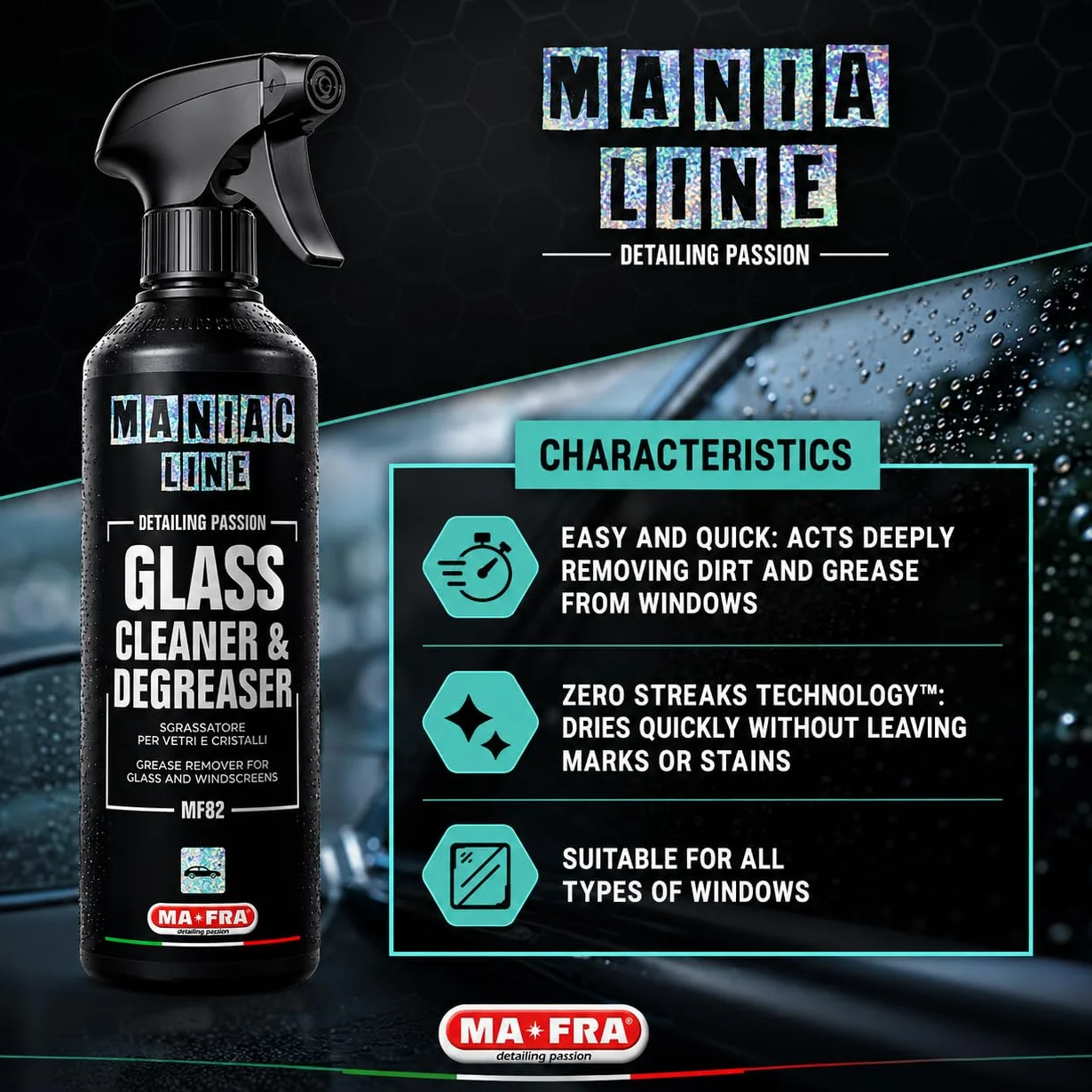 MAFRA Maniac środek do czyszczenia szyb 500 ml