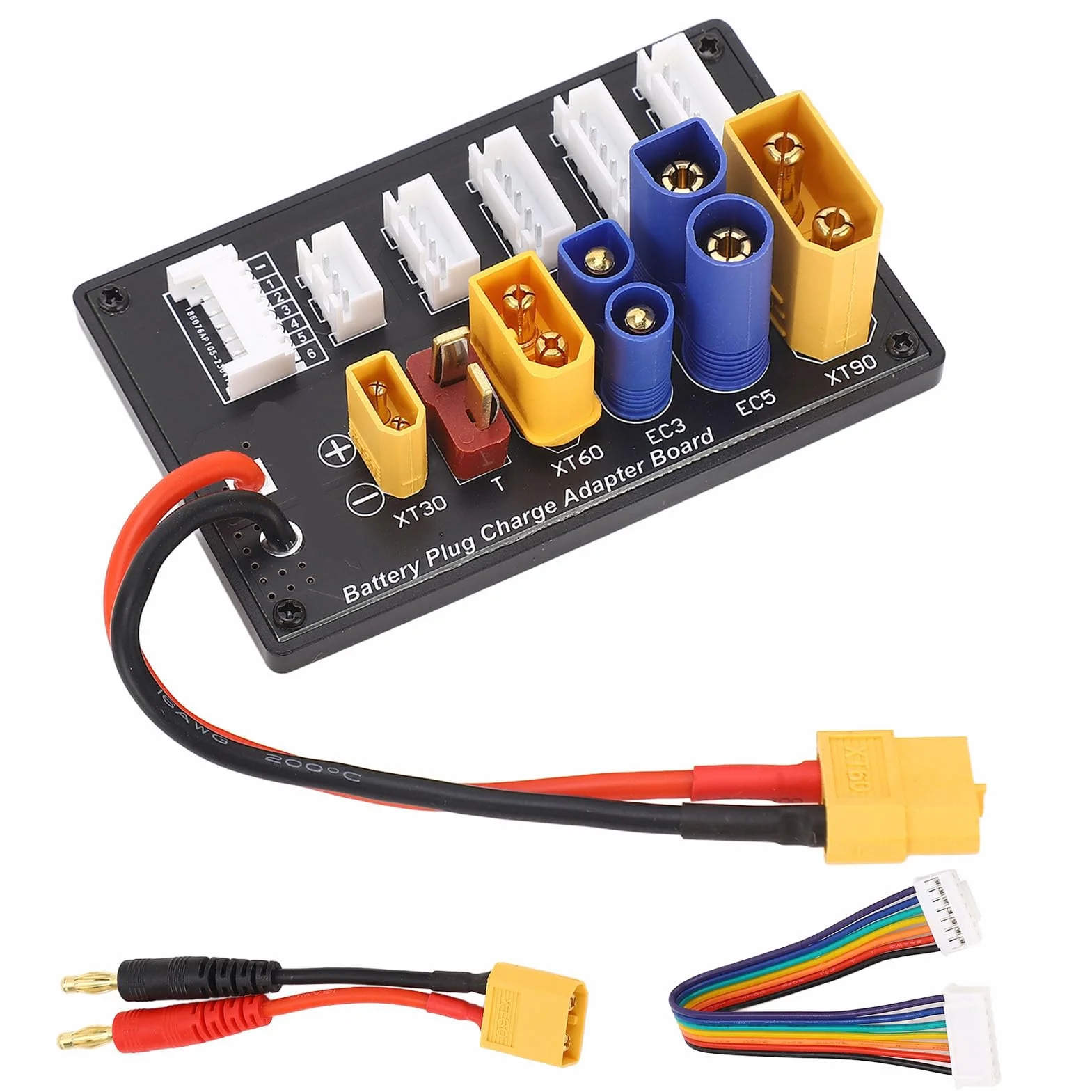 Uniwersalny Adapter Ładowania Równoległego do Akumulatorów RC 6S z Złączami XT90 XT60 EC3 EC5 XT30 Kompatybilny z Ładowarkami RC