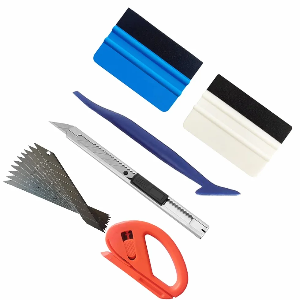 Car Vinyl Wraps Set z Micro Squeegee, Foil Cutter 9 mm, Craft Knife z 10 Ostrzy