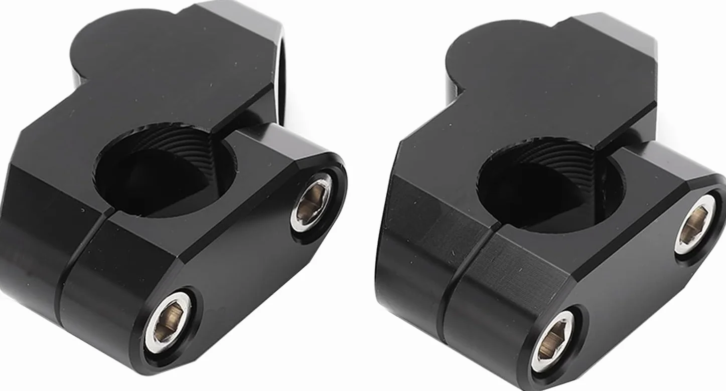 Aramox Adapter Wysokości Kierownicy 7/8 Cala CNC Uniwersalny Wspornik Kierownicy ze Stopu Aluminium Czarny