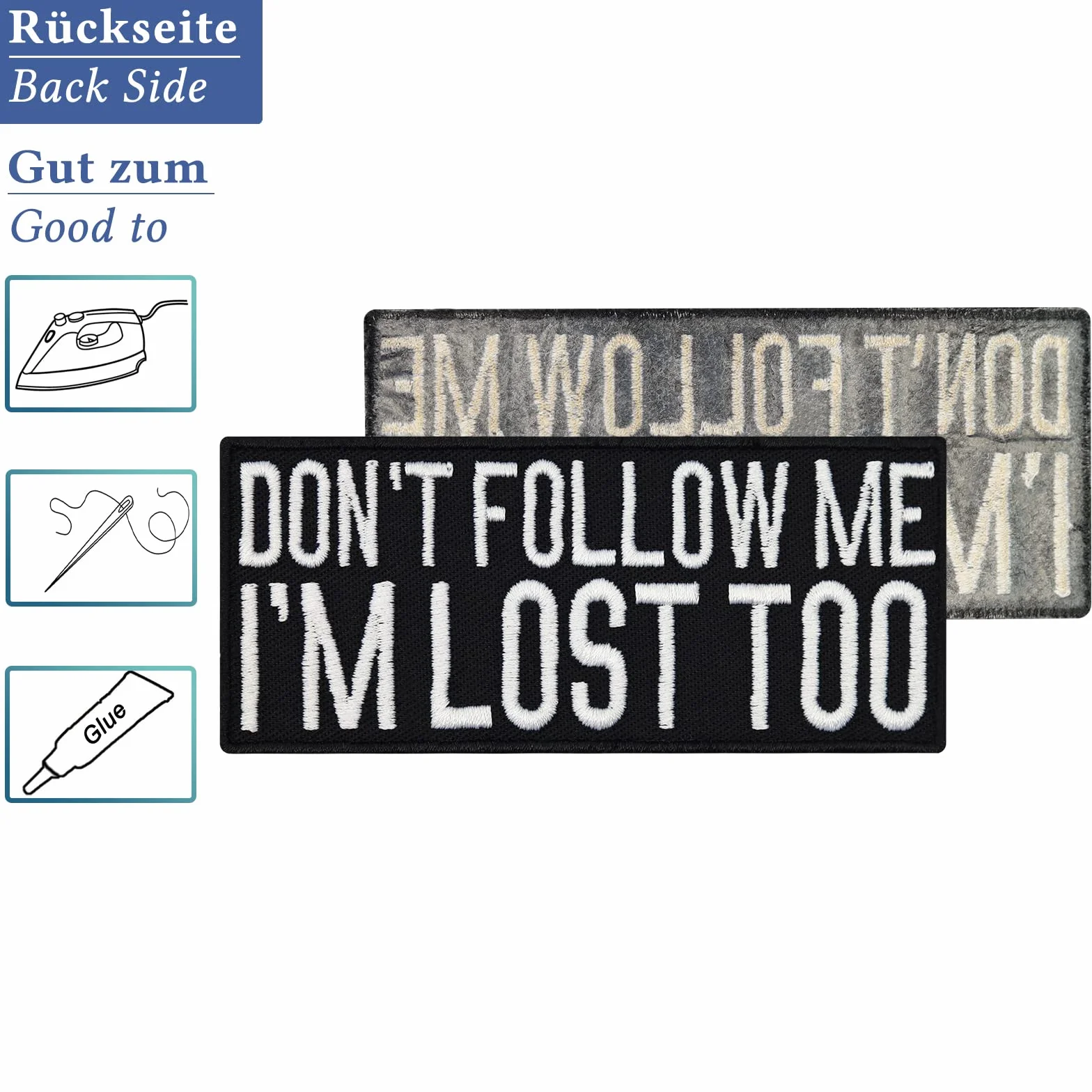 Rocker Lederweste Spruch Aufnäher Patch