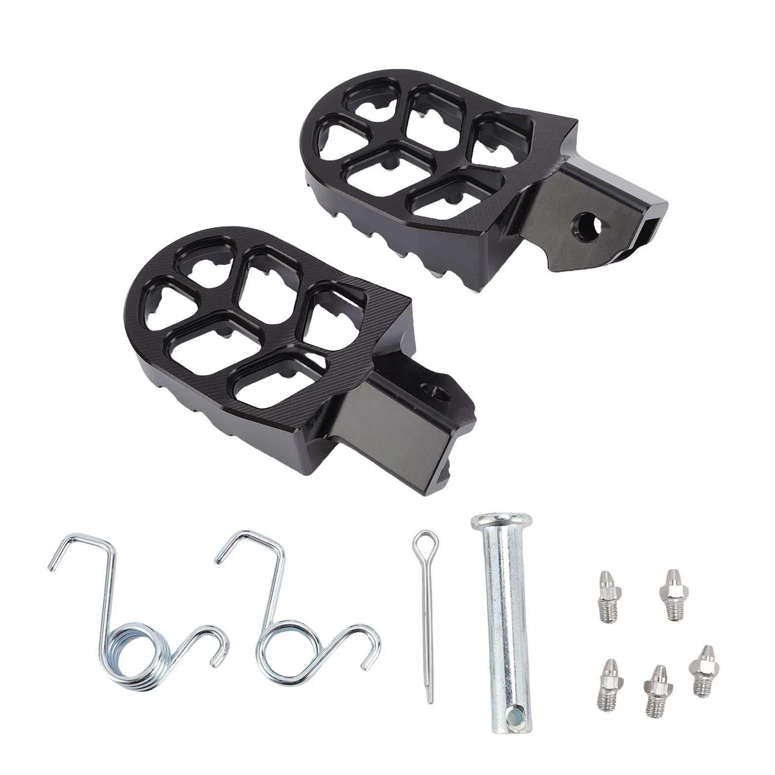 Yosoo Podnóżki Motocyklowe, 1 Para Stopki 7075 Stop Aluminium Dirt Bike z Zestawem Montażowym dla Surron Light Bee X, X260, CRF150F 2003-2019 (BLACK)