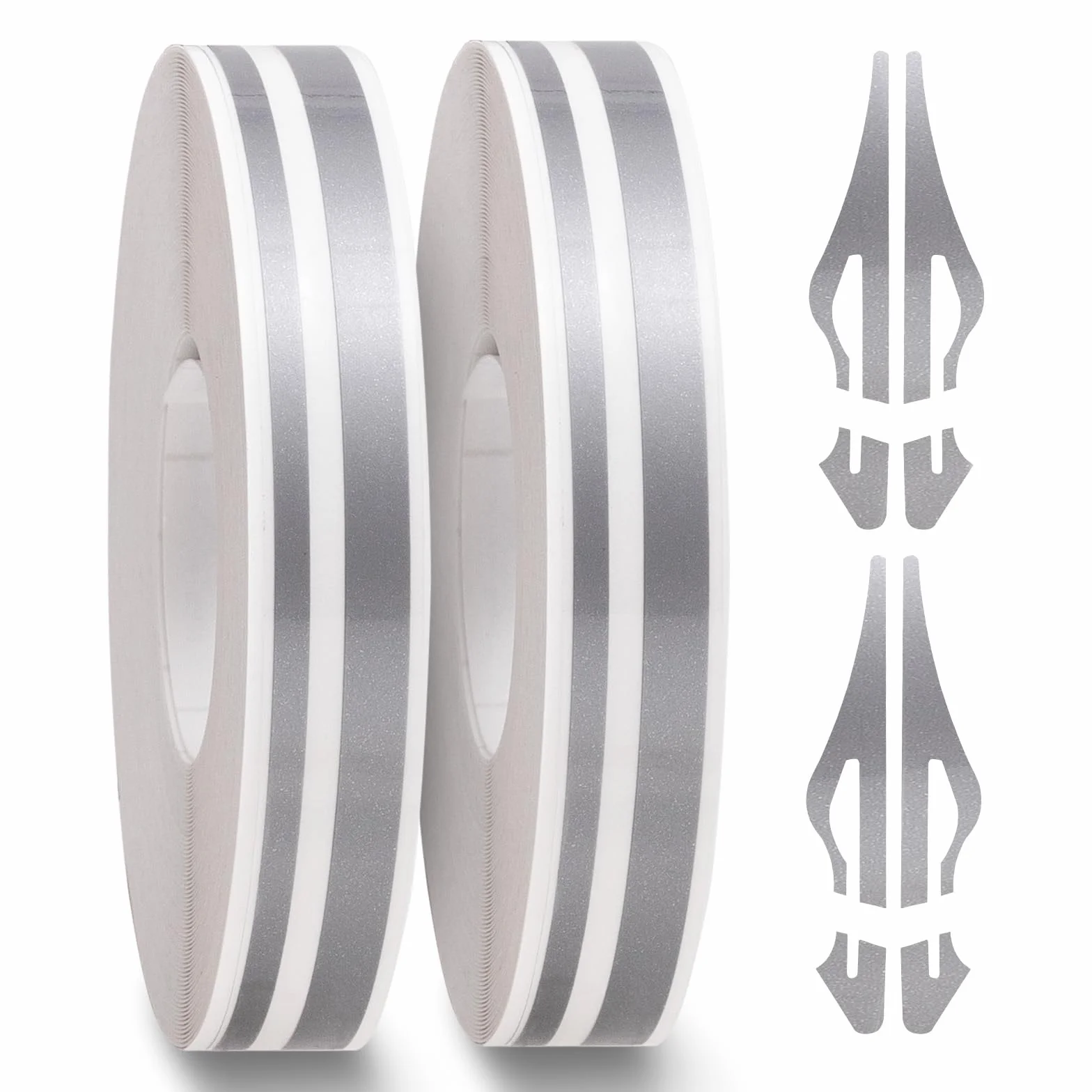 Spurtar Paski ozdobne do samochodu, paski boczne, samoprzylepne, do samochodu, motocykla, łodzi, instrumentów muzycznych, "zrób to sam", 2 w 1 (5 mm + 2 mm), 2 rolki x 9,8 m (szare)