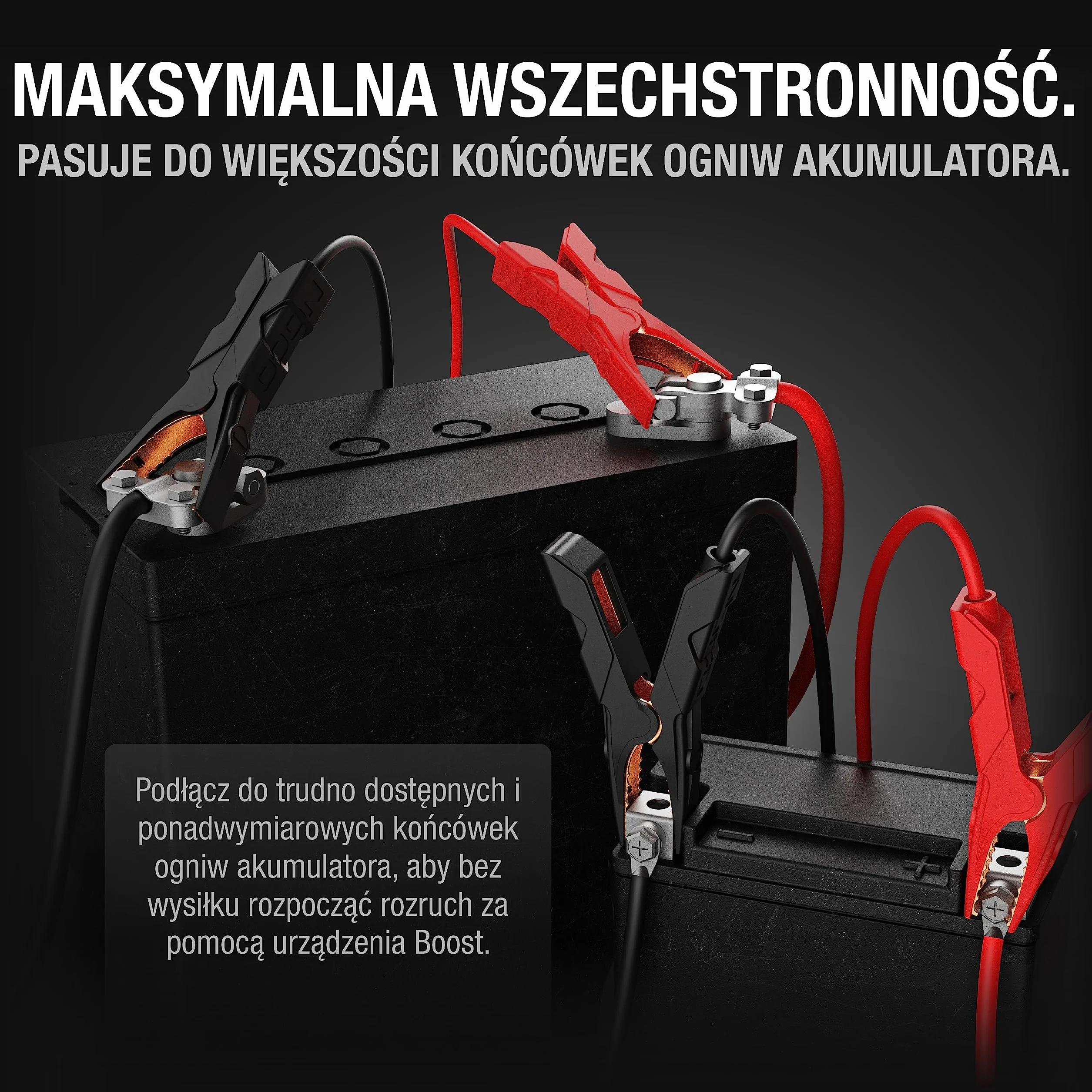 NOCO GBC003 Boost HD Precyzyjne zaciski do akumulatora do urządzeń rozruchowych UltraSafe Lithium Jump Starter: GB20, GB40, GB50, GBX45