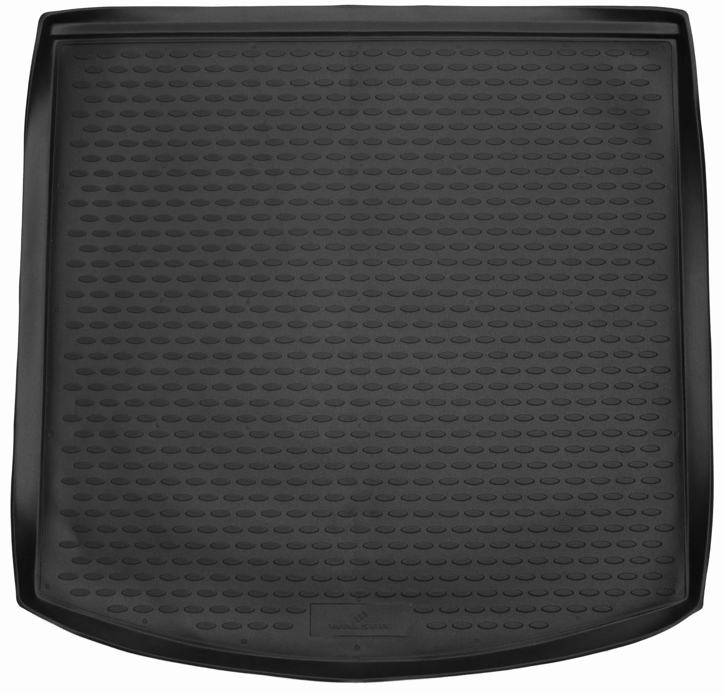 WALSER XTR mata do bagażnika do VW Touran 2003-2015 7 siedzeń, 3. rząd złożona, długa mata, w 100% dopasowana mata antypoślizgowa, gumowa mata do samochodu, mata ochronna do bagażnika, gumowe maty