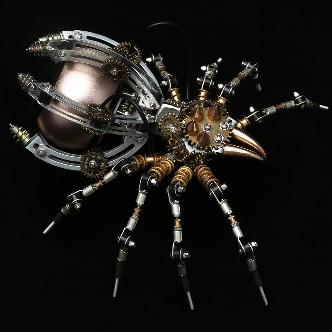 Metalowe puzzle 3D, model pająka, zestaw z głośnikiem, "zrób to sam", metalowe puzzle 3D, dla dorosłych, z zestawem narzędzi, metalowe puzzle w stylu retro, zestaw modelarski, zabawka