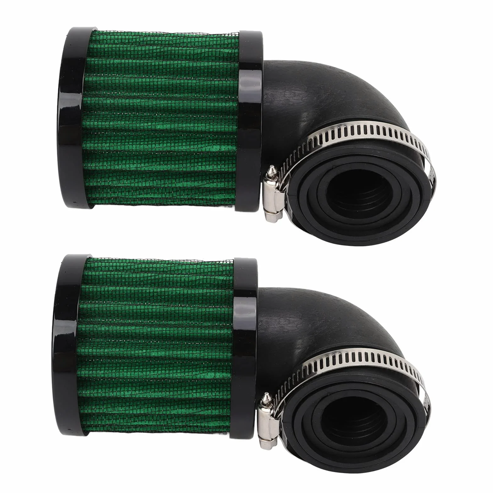 Filtr powietrza do motocykla, kąt 90 stopni, filtr zasysający powietrze, środek czyszczący 28 do 48 mm, uniwersalny do 50 70 90 125 motorowerów, skuterów, quadów, motocykli