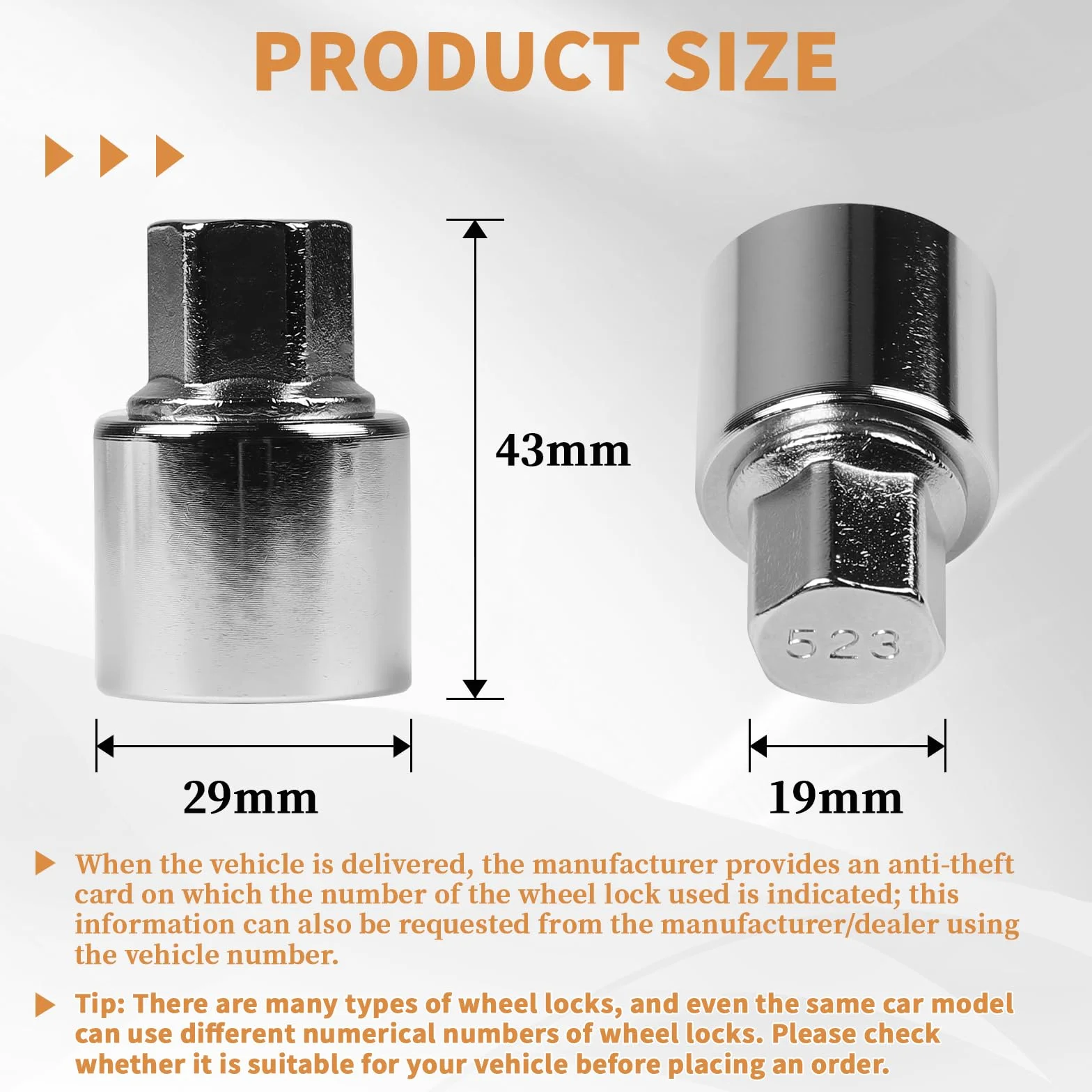 LALAGO Adapter zamka obręczy 523 do VW, stal 42CrMo