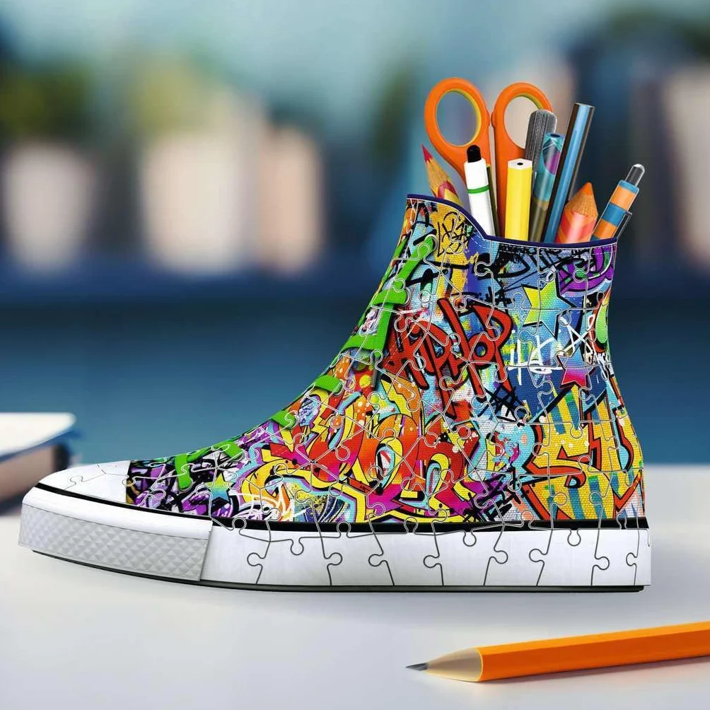 Sneaker Graffiti Style 3D Sonderformen: Erlebe Puzzeln in der 3. Dimension