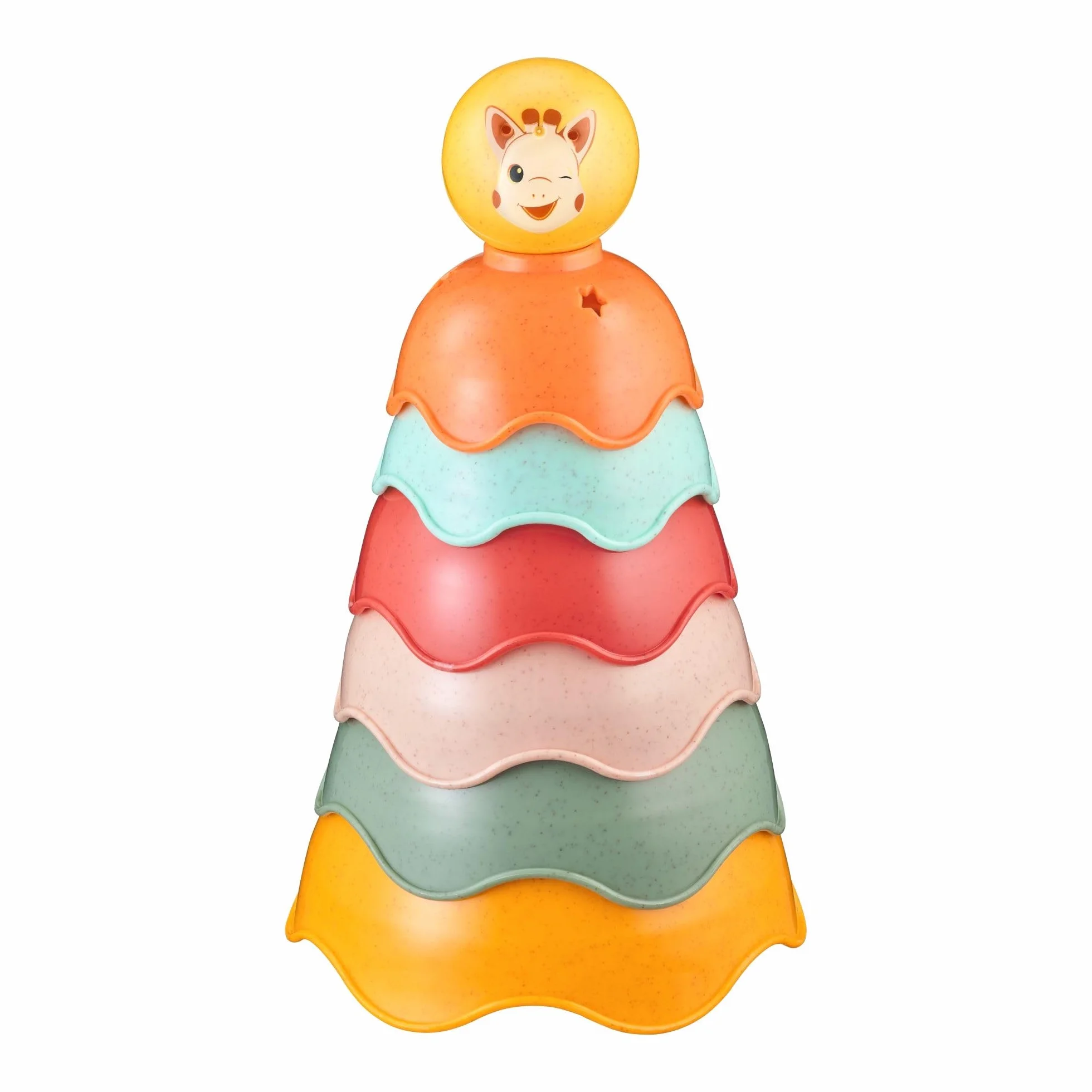 Sophie la Girafe - Zestaw 6 kolorowych misek - zabawka edukacyjna dla dzieci - rozwija zdolności motoryczne i logikę - 30 cm