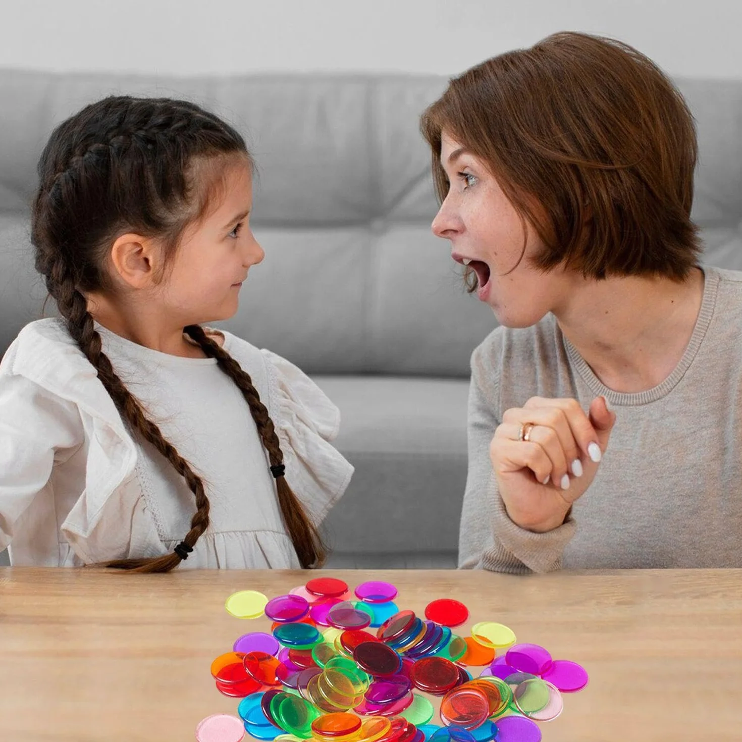 400 sztuk monet bingo, kolorowe przezroczyste dyski, żetony Bingo, plastikowe markery umiejętności, akcesoria edukacyjne do bingo