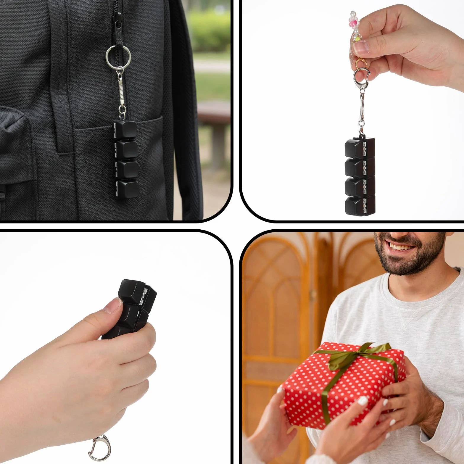 Qianyu 2 szt. breloczki do klawiatury Fidget