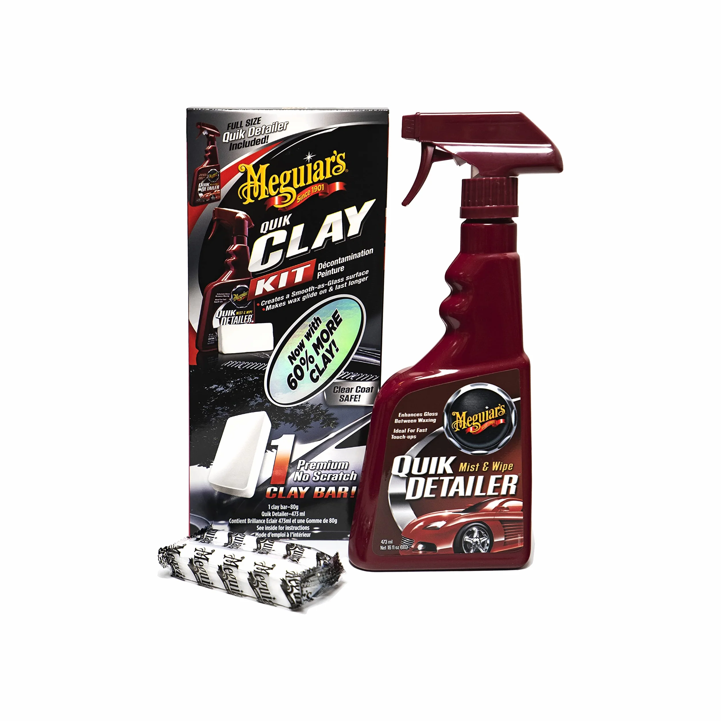 Meguiar's G1116EU Quik Clay Detailing System zestaw glinek do czyszczenia