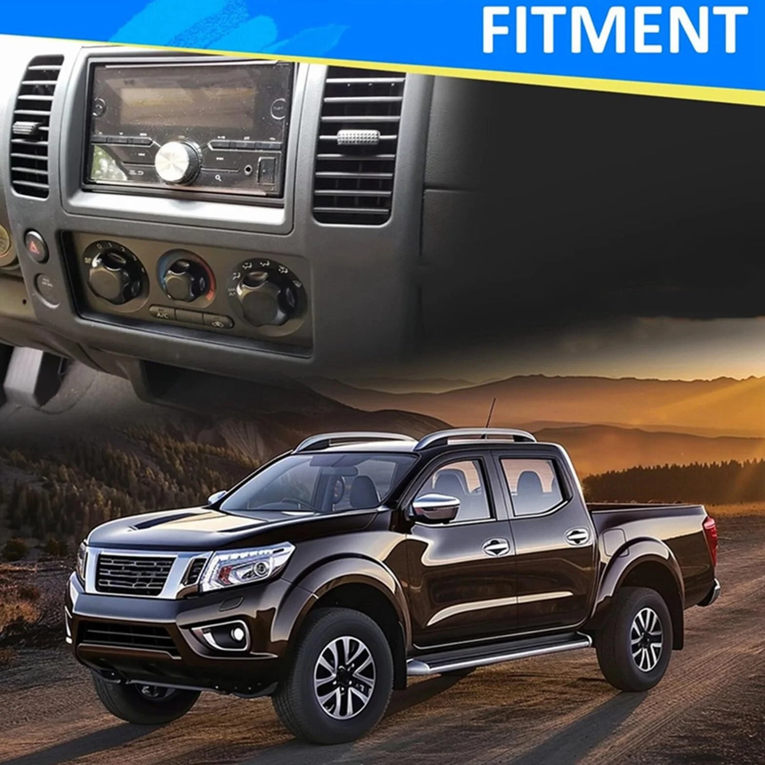 Okleina skrzynia biegów‌ Pasuje do Nissan Frontier 2005-2020 Środkowa deska rozdzielcza, rama klimatyzacji, konsola, panel instrumentów, pokrywa klastra, ramka Folia na panel‌