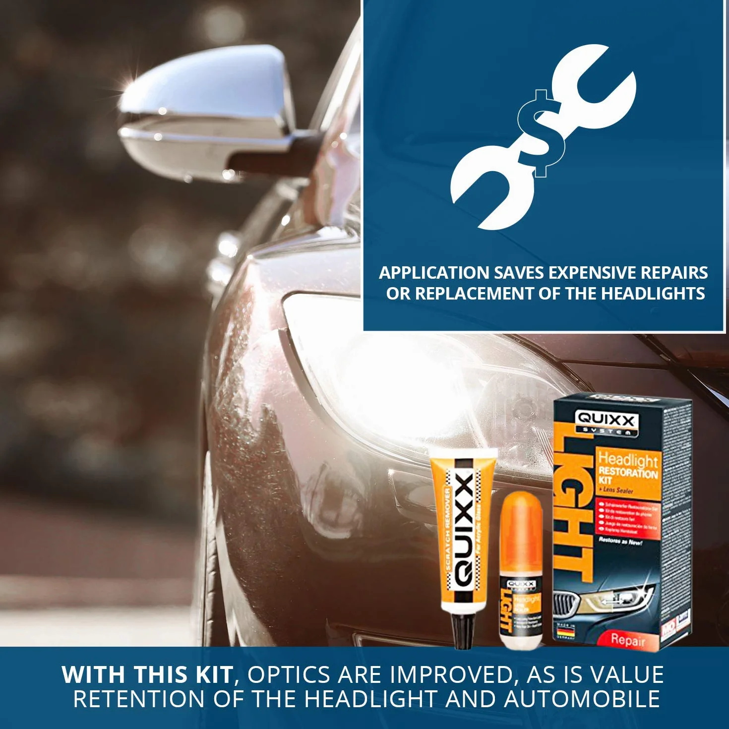 Quixx Headlight Restoration Kit zestaw do renowacji reflektorów