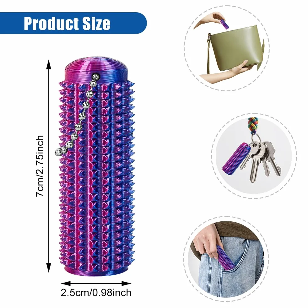 Ainiv Little Ouchies Pain Fidget，Zabawka Sensoryczna dla Dorosłych，3D Nadrukiem Brelok z Kolcami，Mini Zabawka Fidget do redukcji stresu, koncentracji, łagodzenia, lęku, prezent dla przyjaciół