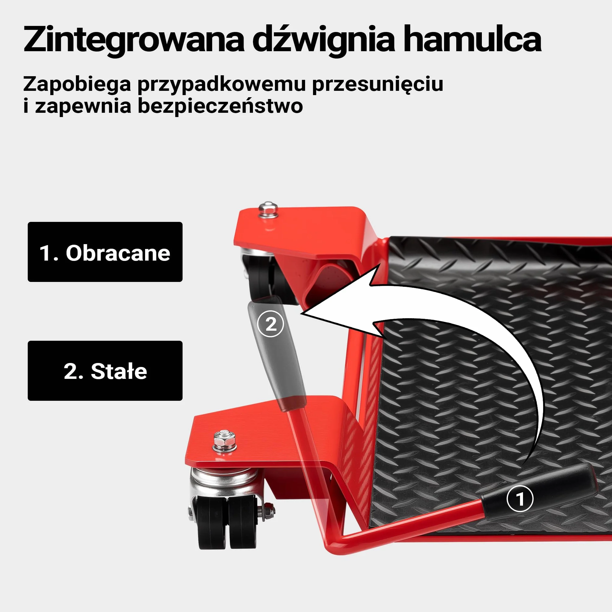 Wiltec Platforma manewrowa pod motocykl na stopkę centralną, nośność 250 kg