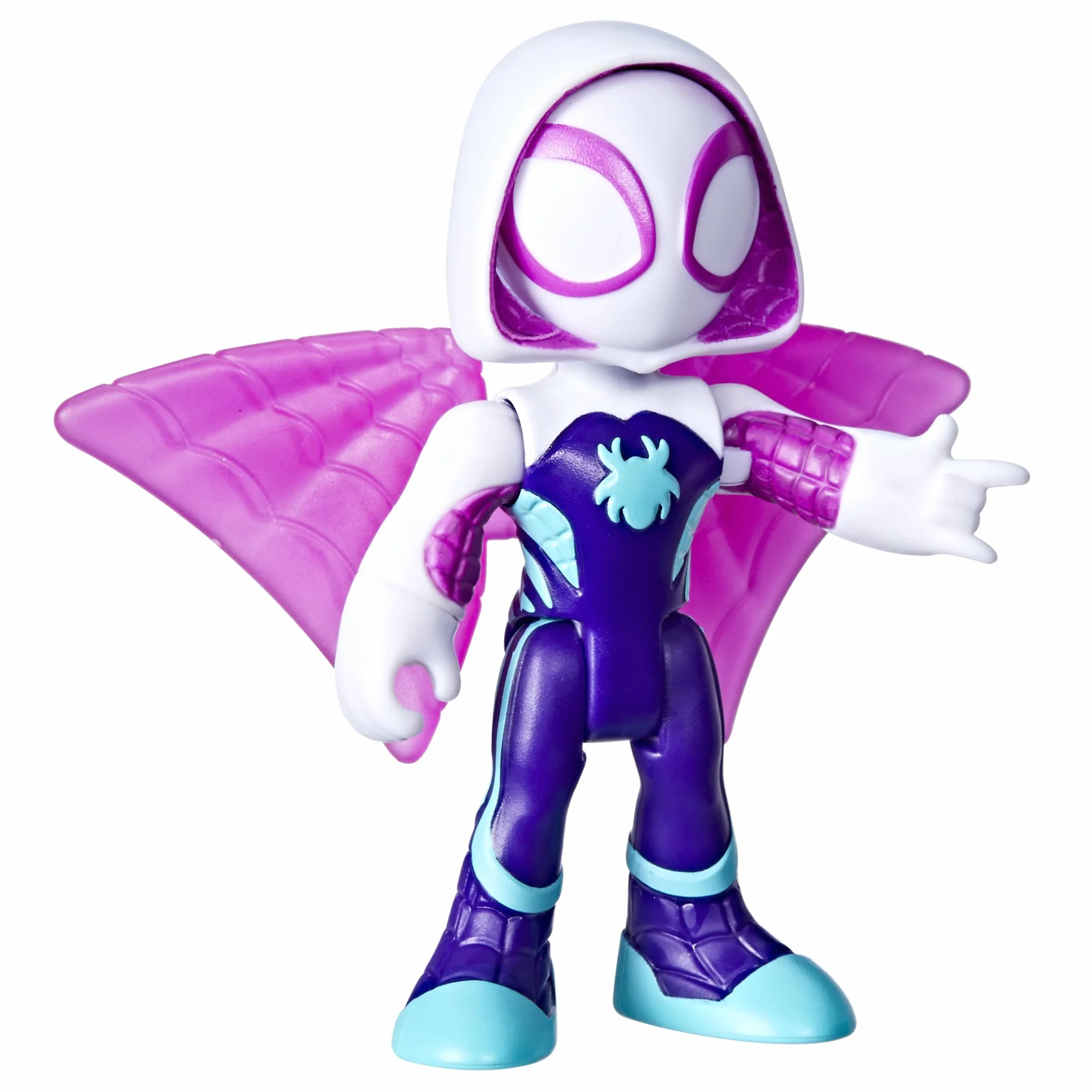 Ghost-Spider z serialu "Spidey i super-kumple" Marvela, zabawka z dodatkiem