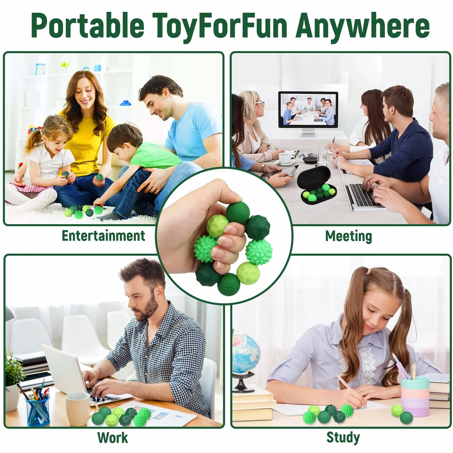 8 sztuk magnetycznych zabawek Fidget Toys, antystresowe sensoryczne zabawki, magnetyczne kule antystresowe, silikonowe zabawki antystresowe dla dorosłych i dzieci, zabawka dla osób z autyzmem do domu