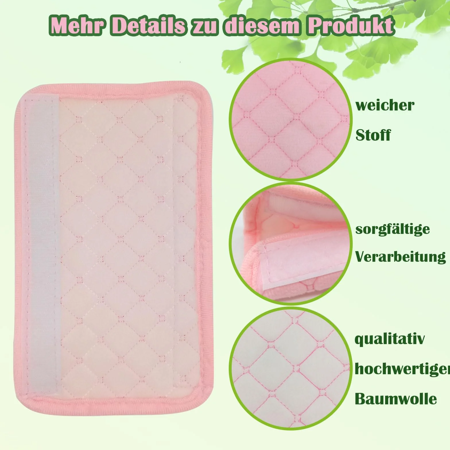 Ochraniacze na pas bezpieczeństwa 2 sztuki pokrowce samochodowe miękki materiał różowa 27 cm
