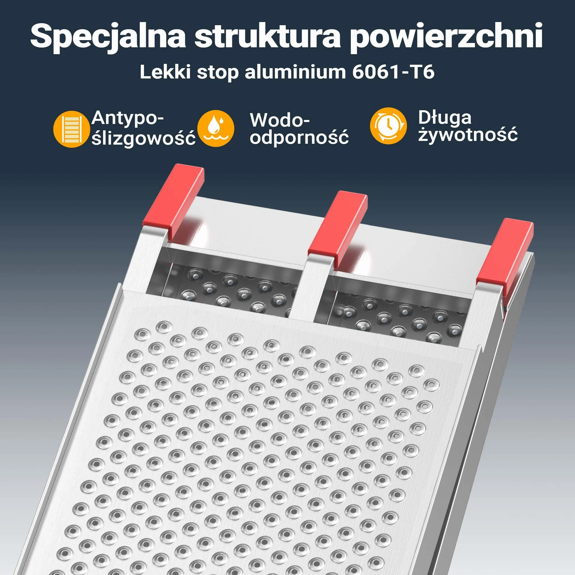 Wiltec Składany najazd aluminiowy 215 cm 340 kg do quadów i motocykli