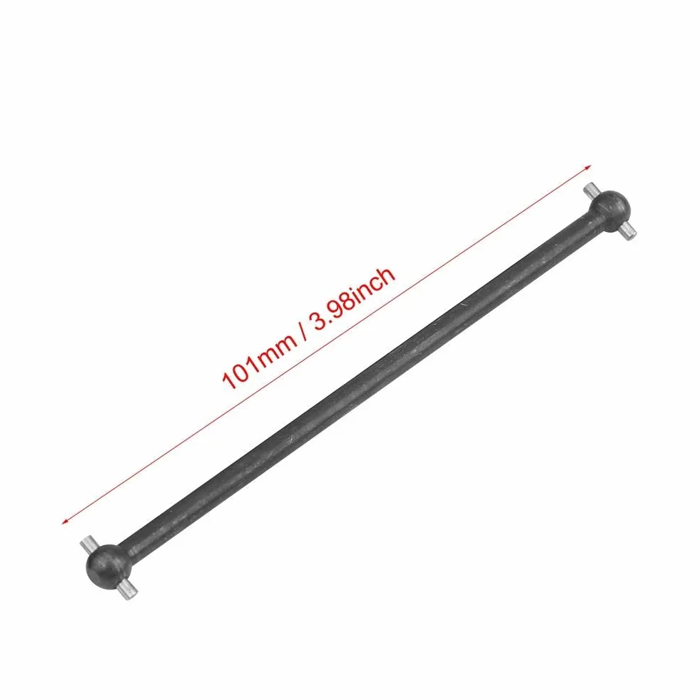 Dilwe RC wały napędowe samochodowe, 2 sztuki, 101 mm, metalowe wały napędowe do FS 53633/51805/51806 1/10 akcesoria RC (czarne)
