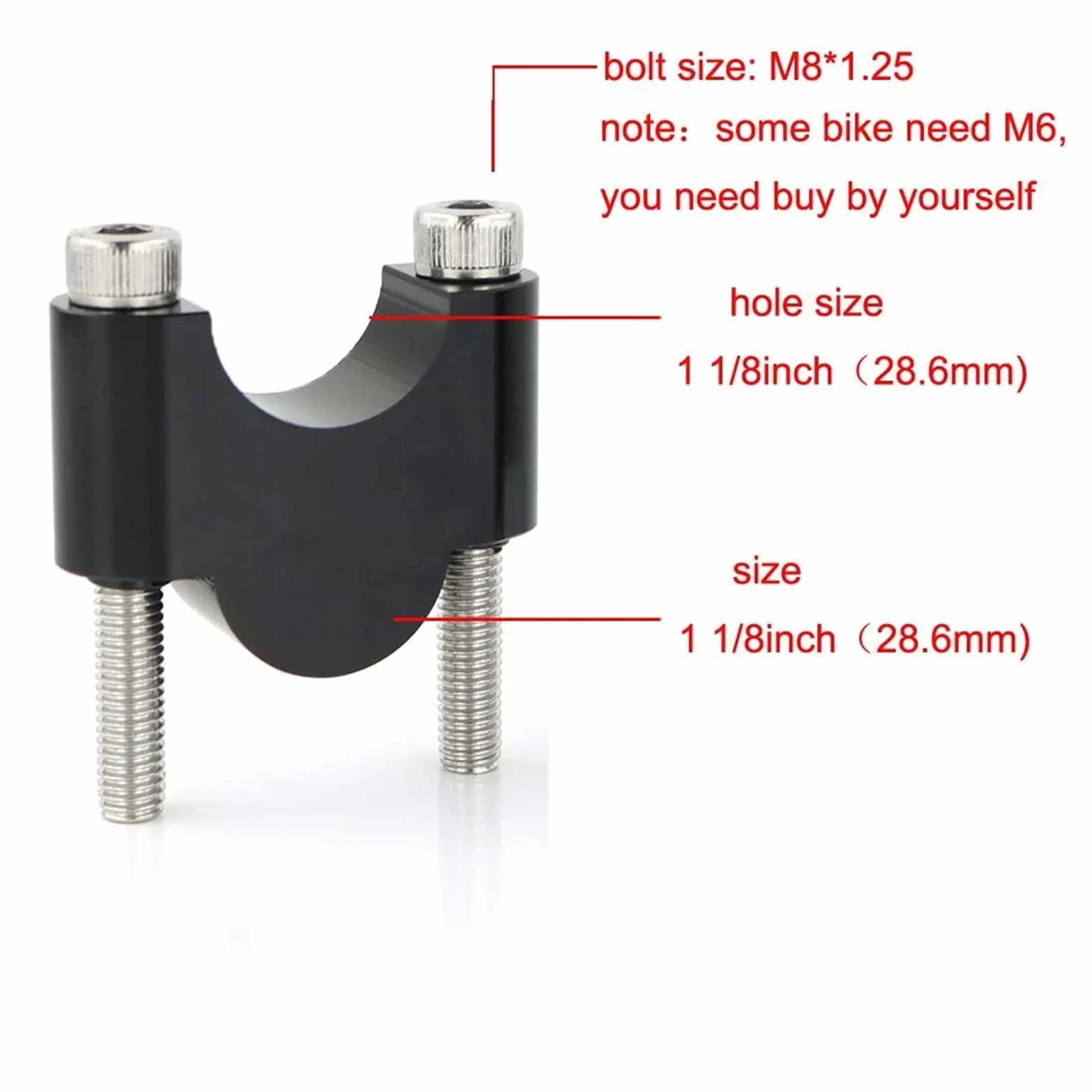 Podwyższenie Kierownicy YAMA&HA TDM 850 MT-03 MT-25 MT-15 YZ125 250 SR400 XSR125 22mm 7/8" Fat Riser 40mm