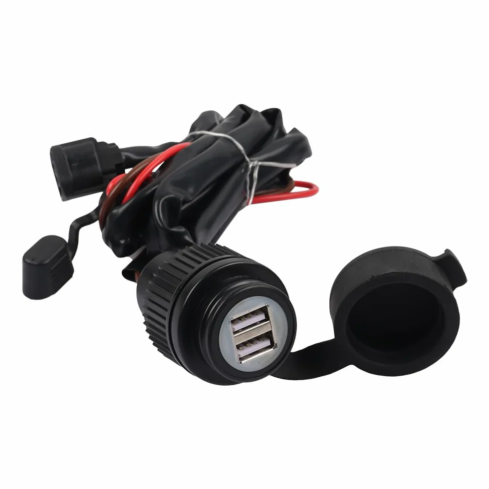 Nowa podwójna ładowarka USB 5 V Gniazdo adaptera przekaźnika wtyczka ładowania kompatybilna z Honda XL750 XL 750 Transalp 2023 2024