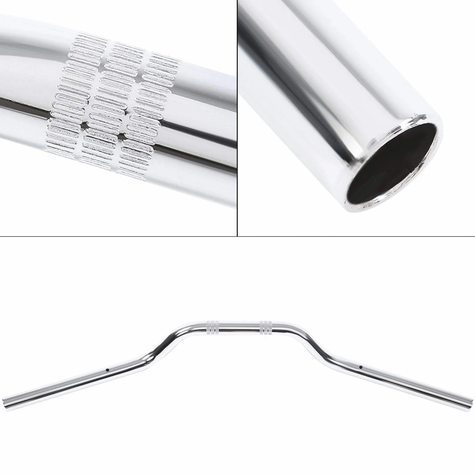 Kierownica motocykla, uniwersalna kierownica motocykla 7/8 "22 mm Drag Bar, wysoki uchwyt Tracker ze stali (chrom)