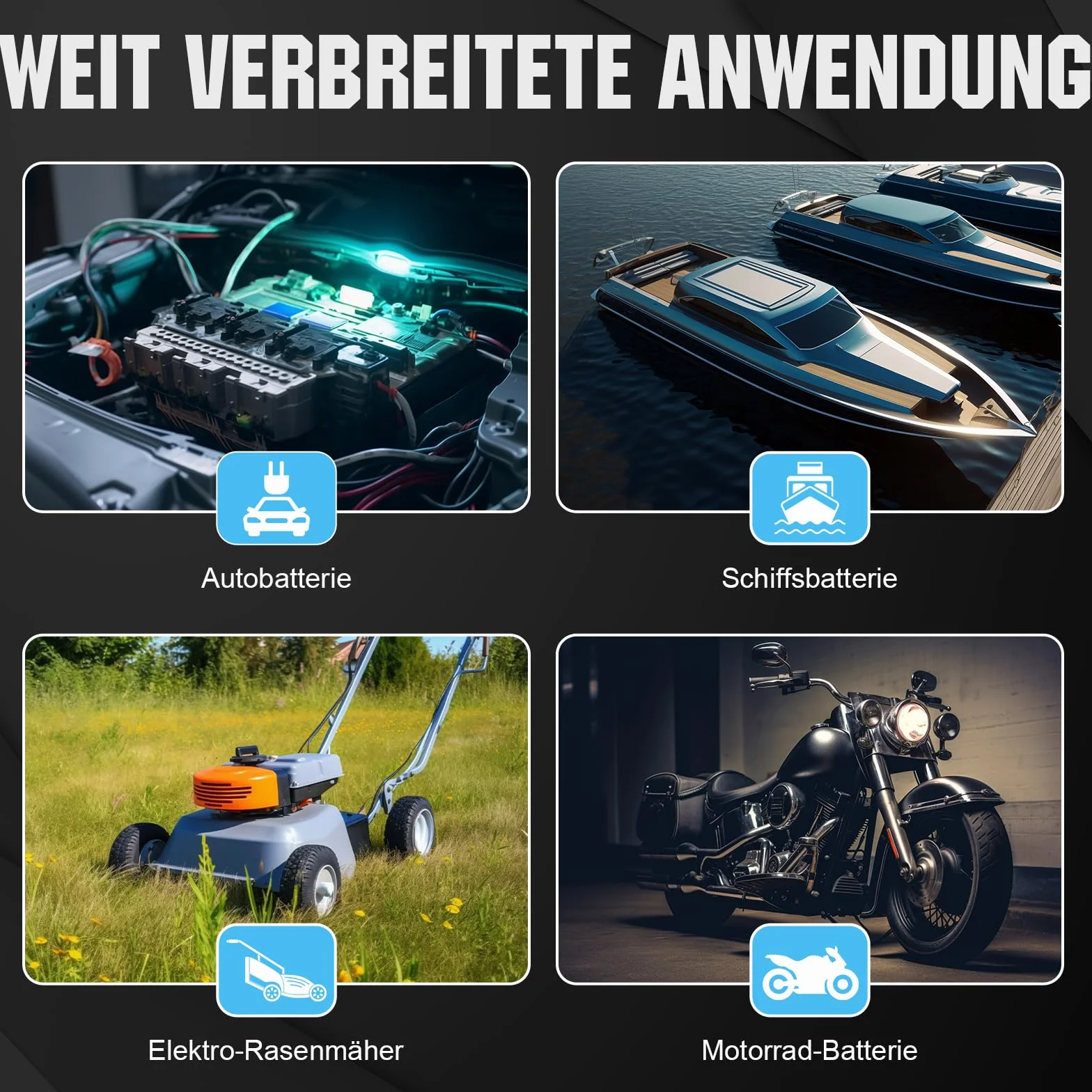 ECO-WORTHY LiFePO4 ładowarka do akumulatora 12V 5A z aktywacją akumulatora litowego