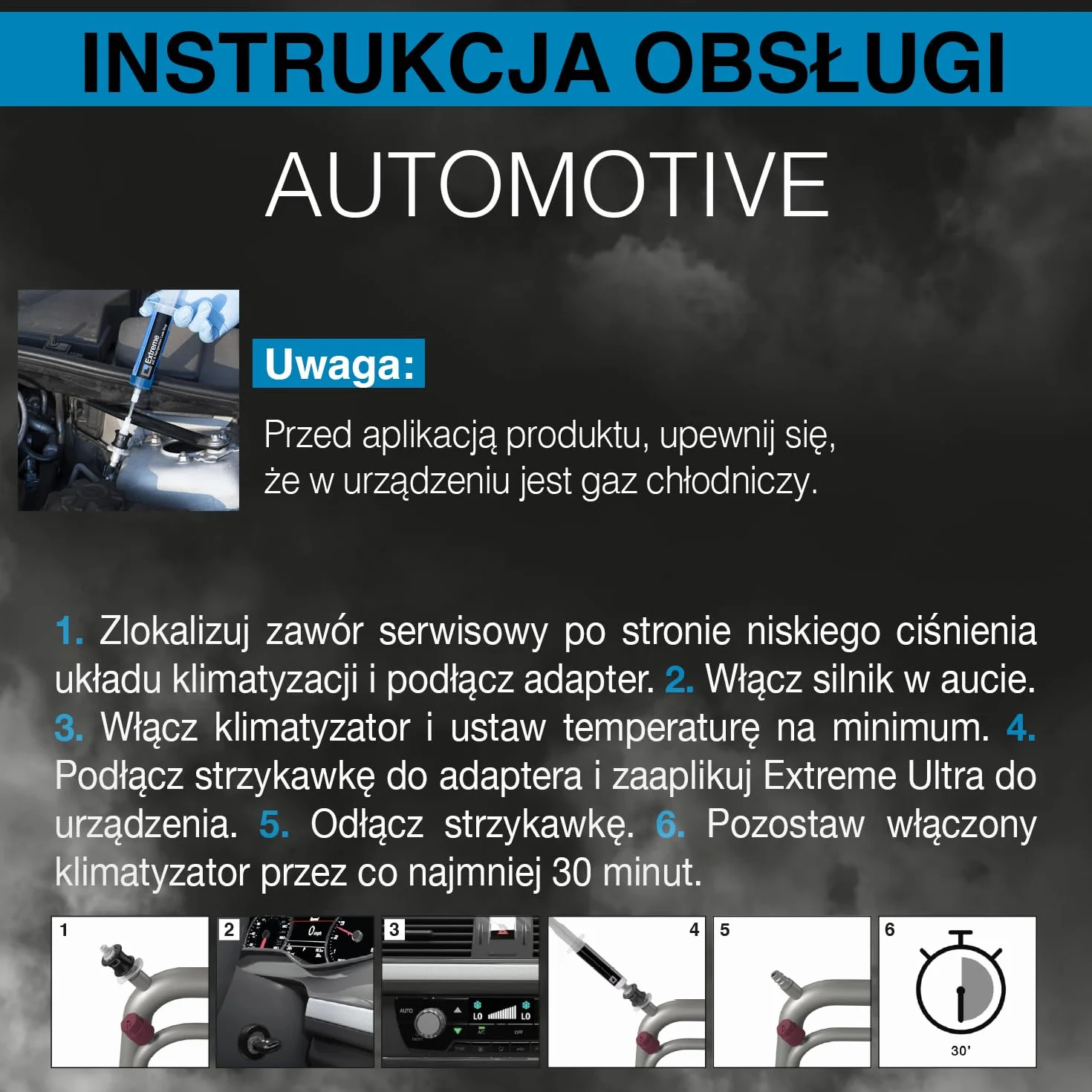 ERRECOM Extreme – 30 ml, Uszczelniacz do Samochodowych Układów Klimatyzacji z Czynnikiem Chłodniczym R134a, zawiera Adapter do Zaworu Niskiego Ciśnienia R134a