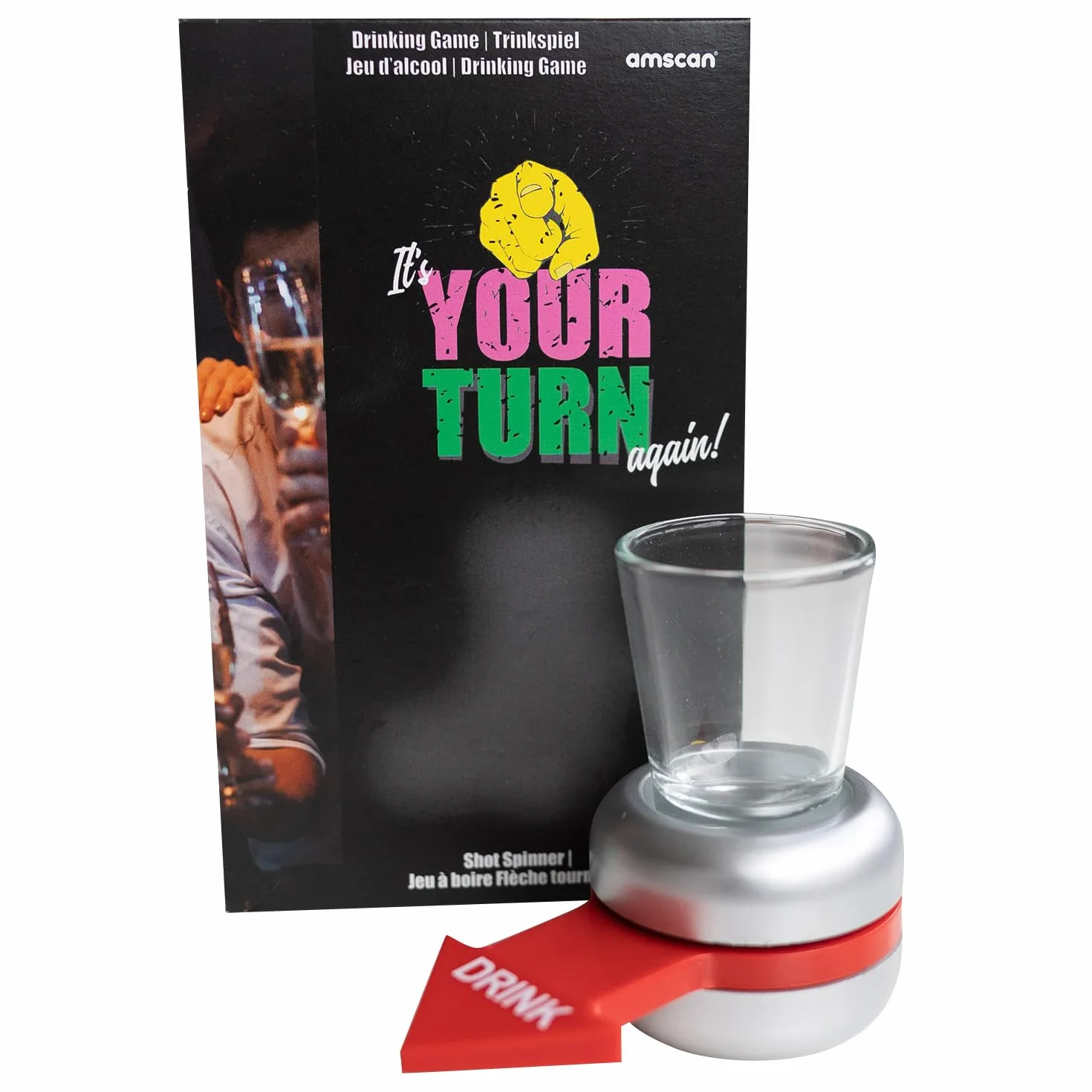 Amscan - Drinking Game Shot Spinner, 9917007, wielokolorowy, jeden rozmiar