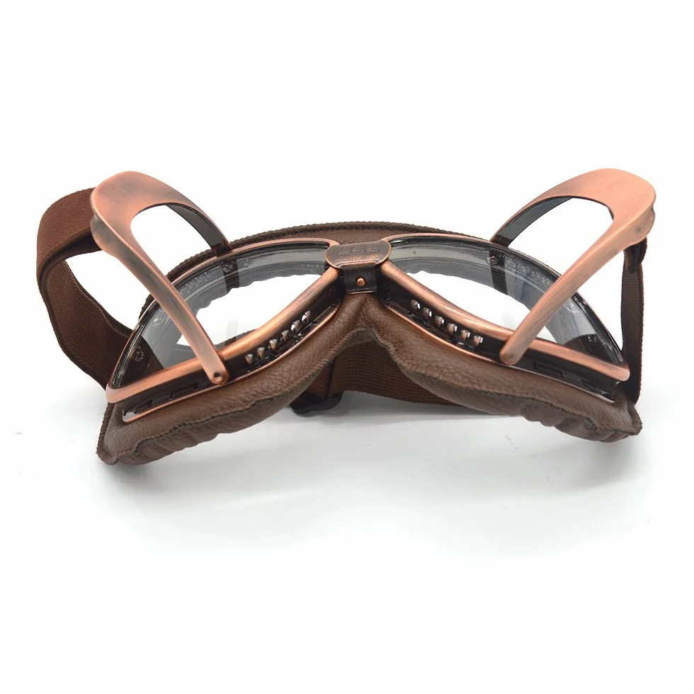 Gogle motocyklowe Vintage Pilotenbrille Cruiser Scooterbrille Outdoor Sandbrille Bike Racer Cruiser Touring Eyewear