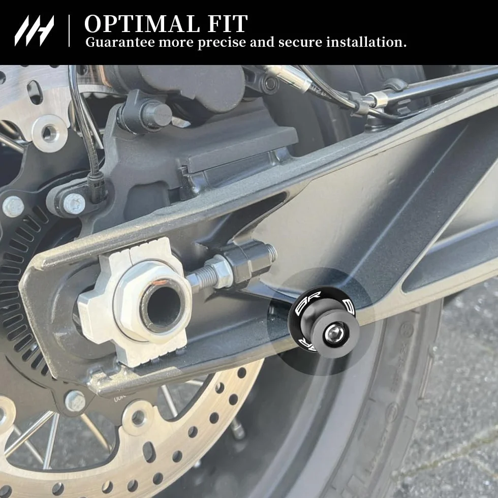 Bobbinsy z ramieniem wahadłowym M8 do Ninja ZX-6R 636 2013-2024, uchwyty stojaka z amortyzacją uderzeń i ochroną bezpieczeństwa, akcesoria (szare)