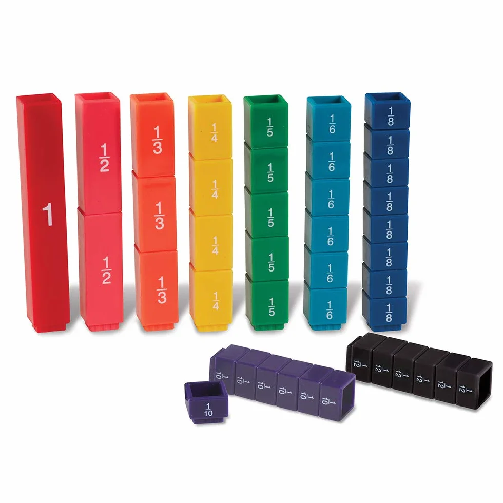 Learning Resources Fraction Tower Kostki Fraction 51-Szt Pakiet
