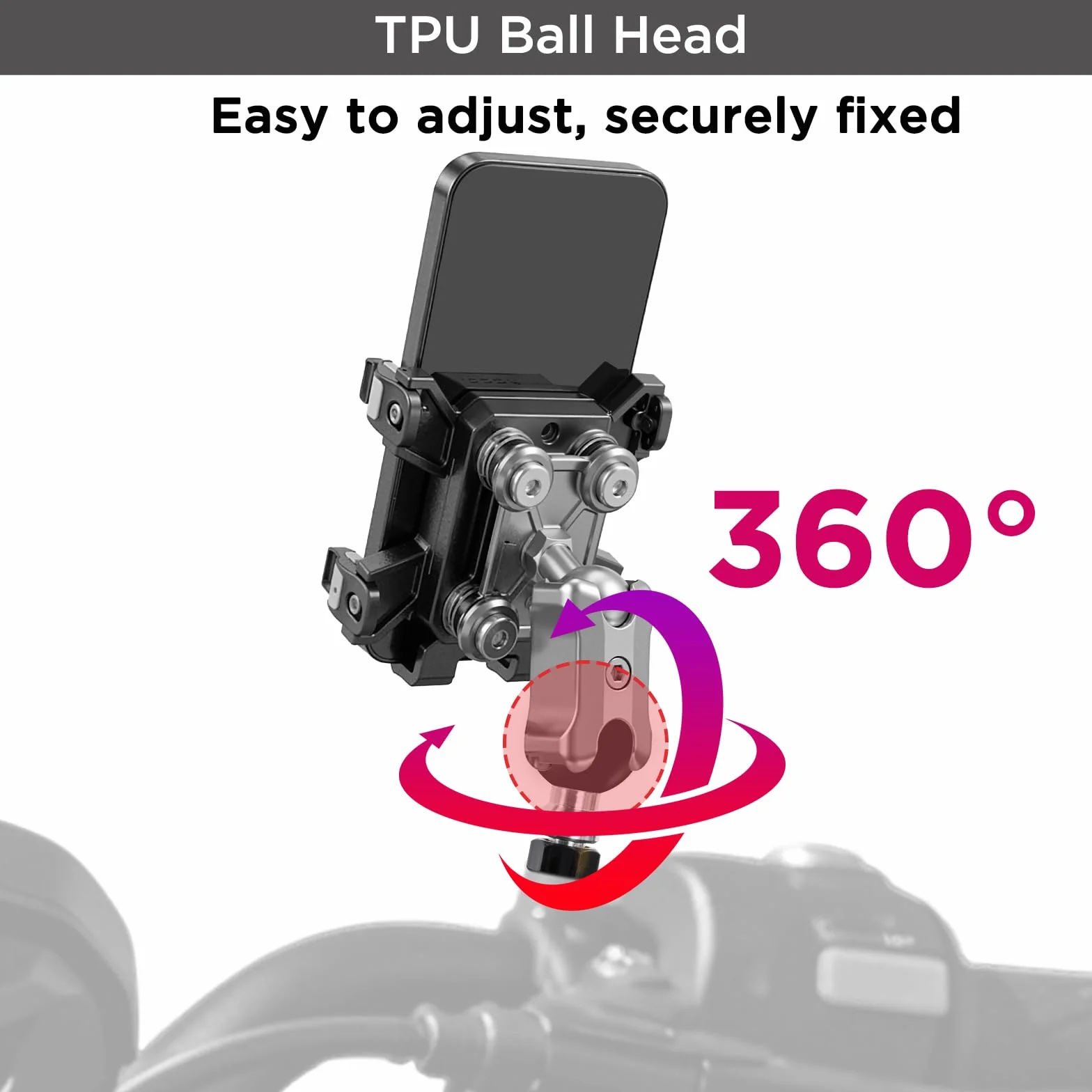 Ball Head Adapter 1 cal M10 do lusterek motocyklowych