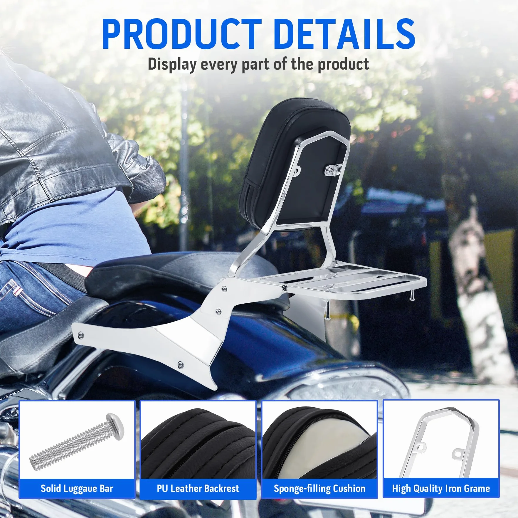 Oparcie Sissy Bar do motocykla Suzuki Boulevard C50 2005–2011