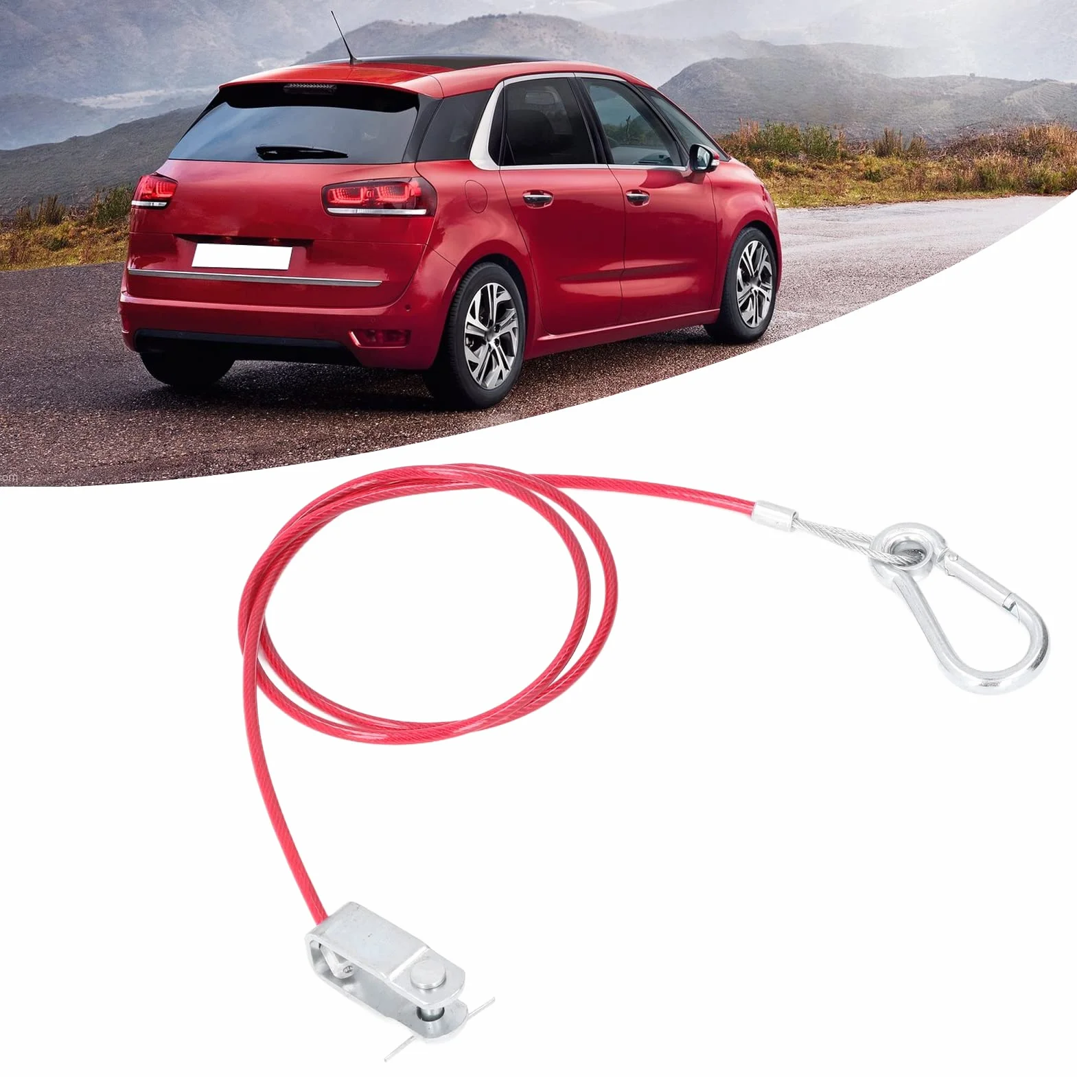Przerwa Bezpieczeństwa Samochodu 3,3 Stopy Kabel Zrywający Anti Drop ze Stali Nierdzewnej ABS Linka do Przyczepy