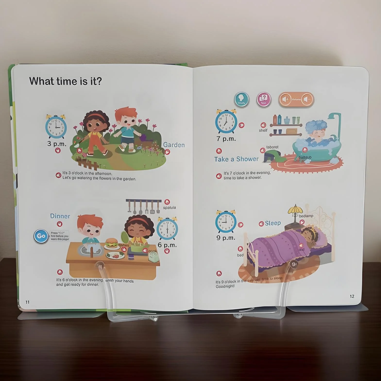 First English Words Book Sound, Interactive Talking Learning Book, Educational Speaking Books, Vocabulary Builder for Kids, , Preschoolers, Boys, Girls, 7.8x10.55 Inches