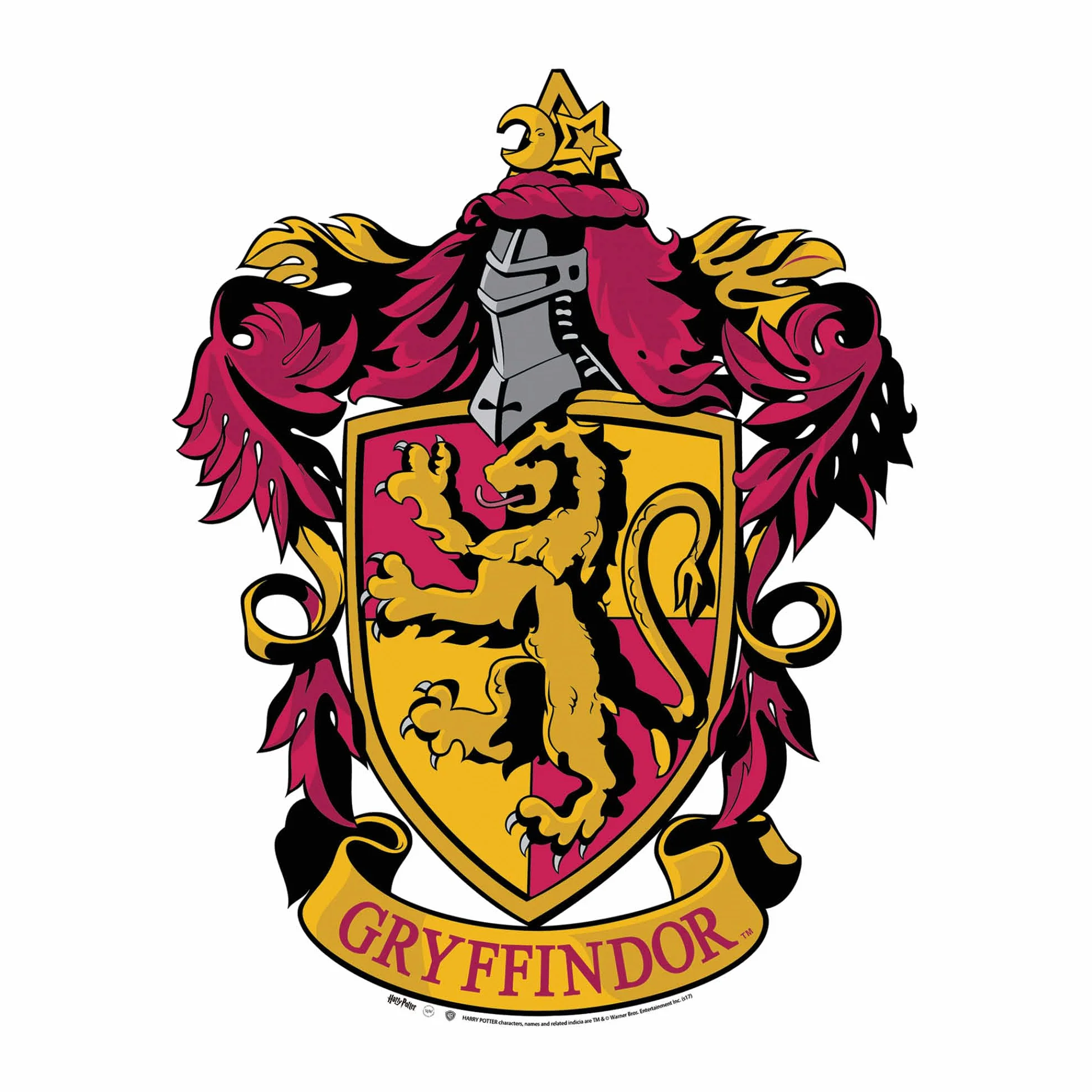 Gryffindor emblemat z oficjalnych książek Harry Potter, karton, emblemat Gryffindor, 61 x 48 x 61 cm