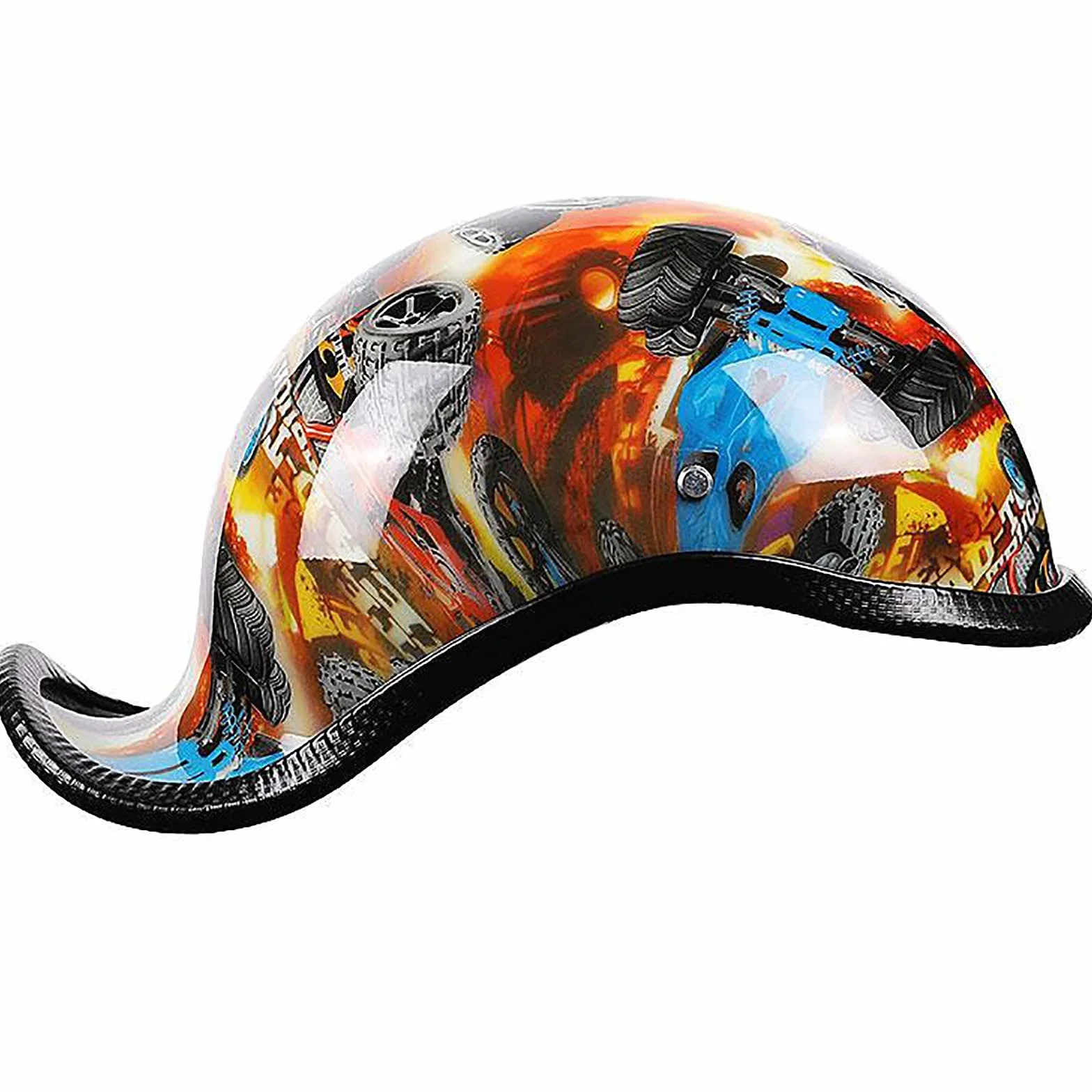 Kask motocyklowy półkask retro, certyfikat ECE dla dorosłych Vintage Braincap Kask motocyklowy Miski Kask motocyklowy Jet All Season Unisex Otwarty kask 10,L 58-59CM