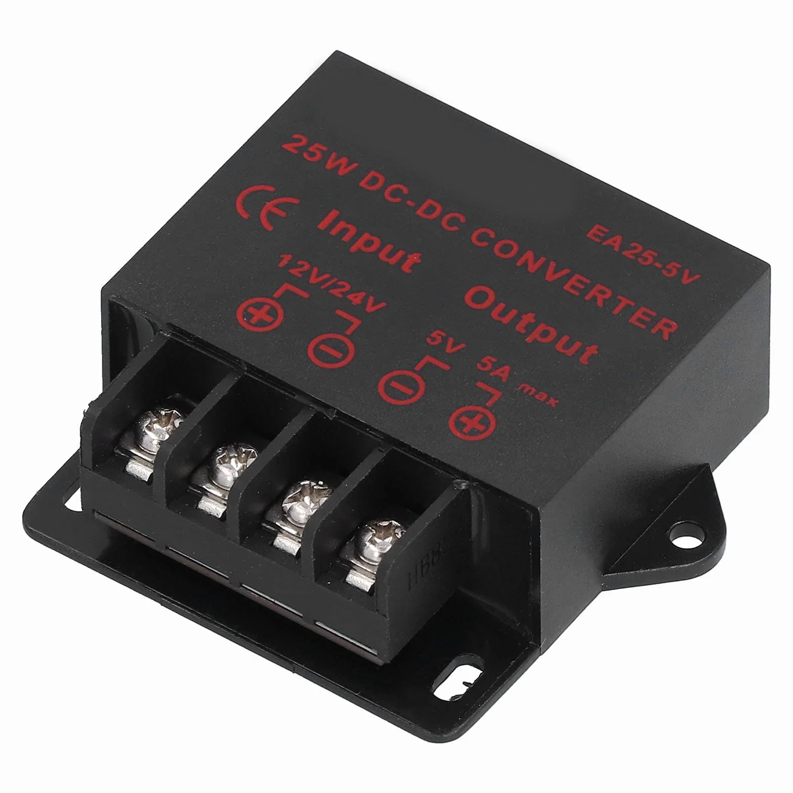 EA25-5V 12V do 5V 5A Zasilacz Samochodowy LED 25W Moduł DC 24V Spadek 5V Zmodyfikowany Samochód Moduł Transformatora Zasilającego