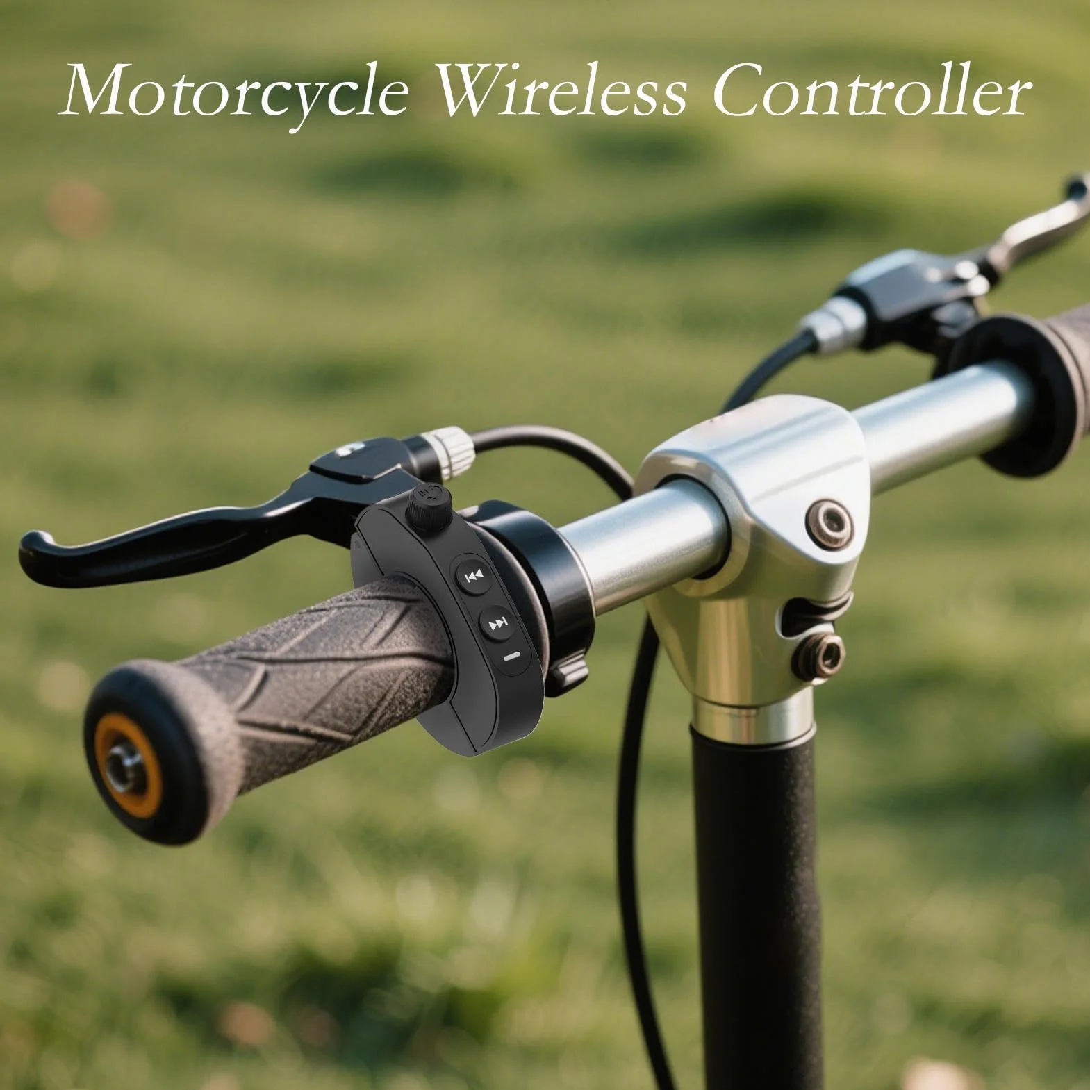 Steering Wheel Remote Control, Wireless Motorcycle Button Controller 2.75x0.55x2.08inch, Stable Handlebar for Safe Convenient, Outdoor Riding, Adventures