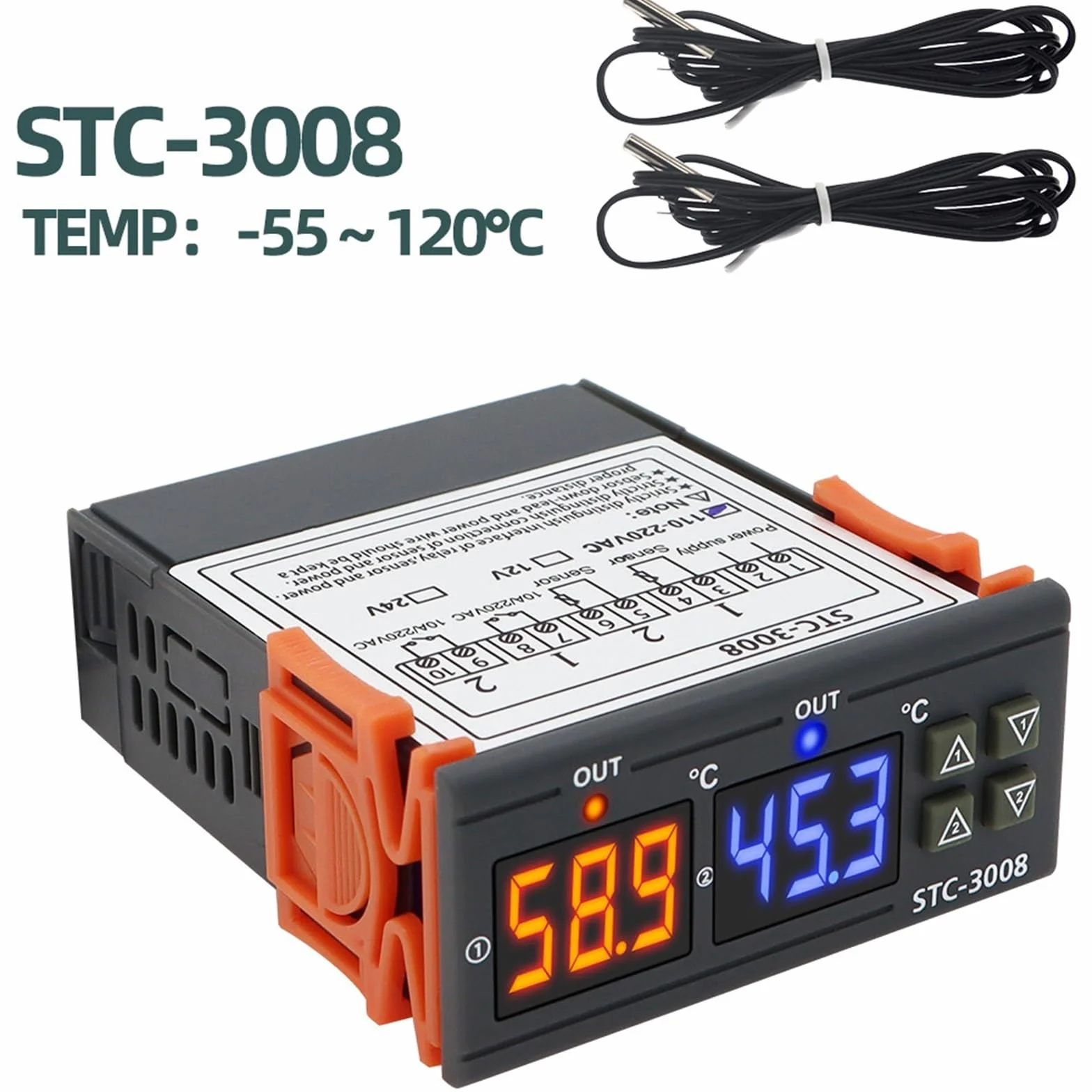 STC-1000 STC-3028 STC-3008 Cyfrowy higrometr regulator wilgotności termometr czujnik nagrzewnicy chłodnicy 24 V/220 V (STC-1000 DC24V)